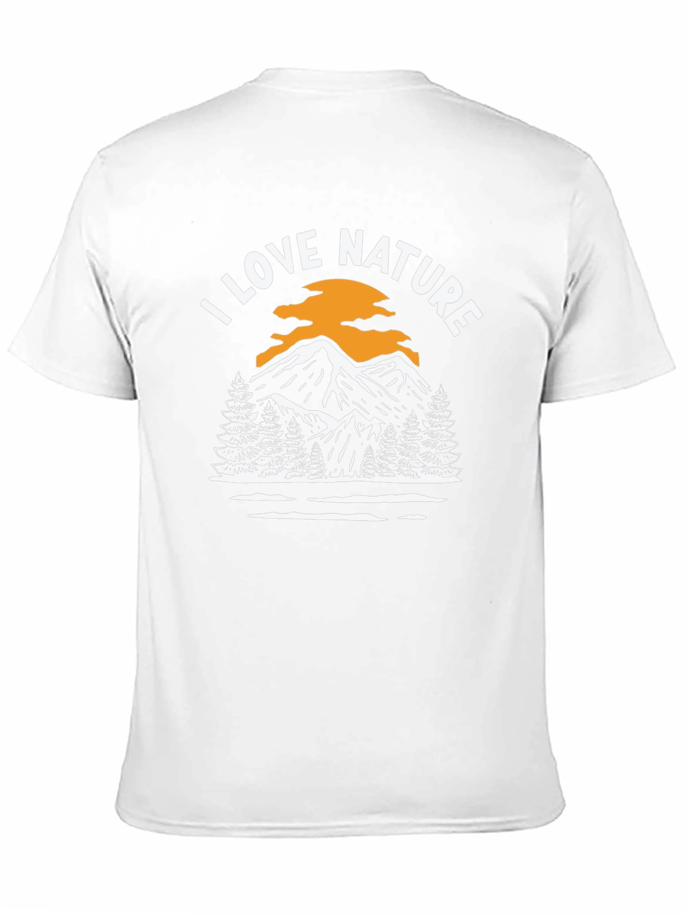 I Love Nature Graphic Tee - Mountain Scene T-Shirt