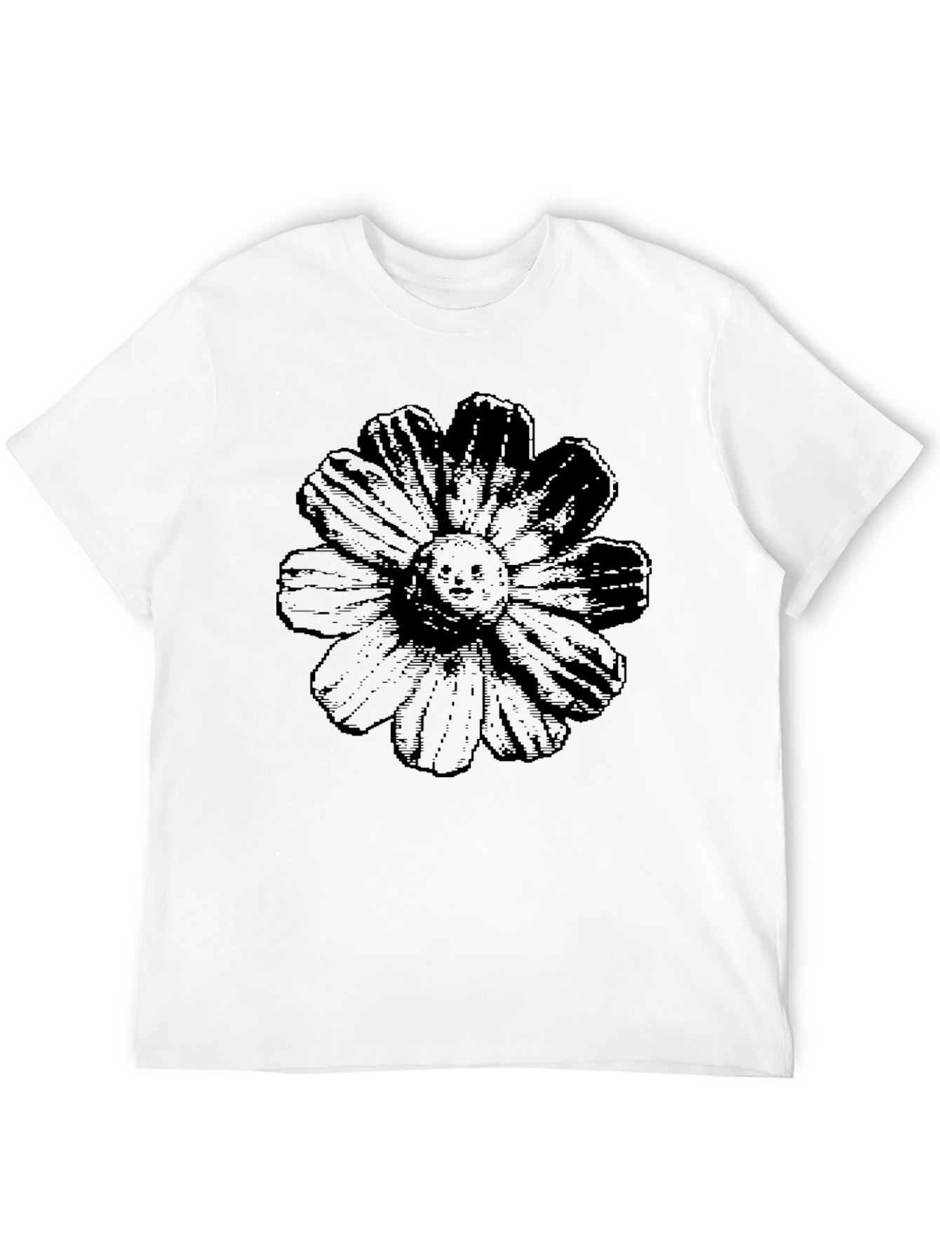 Black Floral Graphic Tee - Unique Statement Shirt