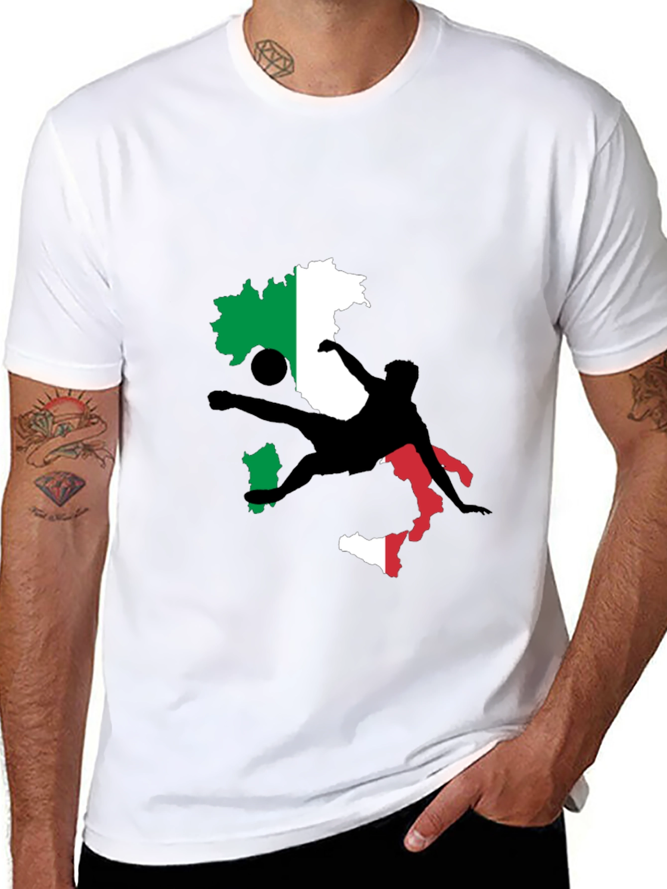 Italy Soccer Fan T-Shirt - Black