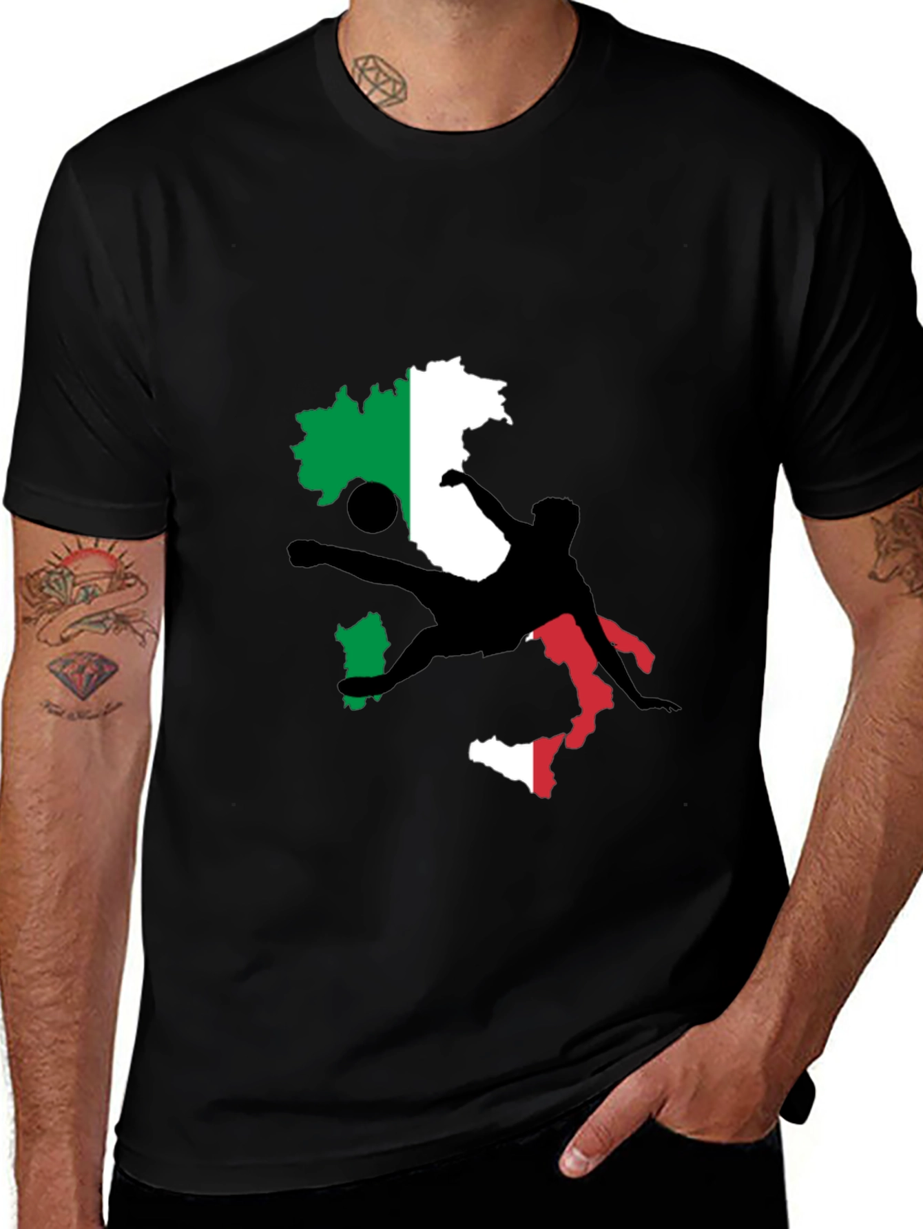 Italy Soccer Fan T-Shirt - Black