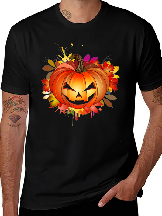 Halloween Pumpkin Graphic T-Shirt - Spooky Season Tee