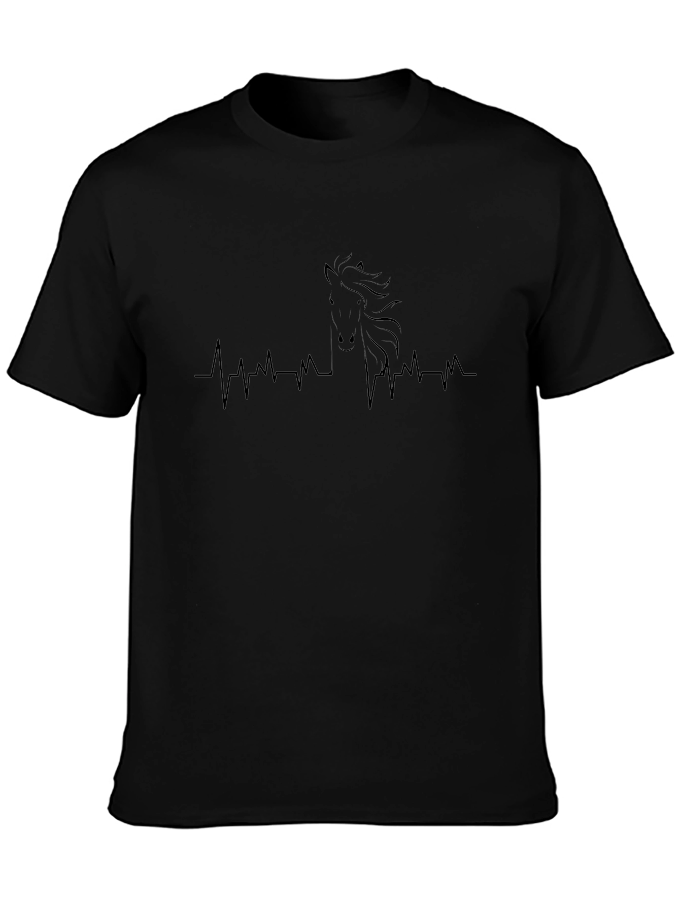 Black Horse Heartbeat T-Shirt