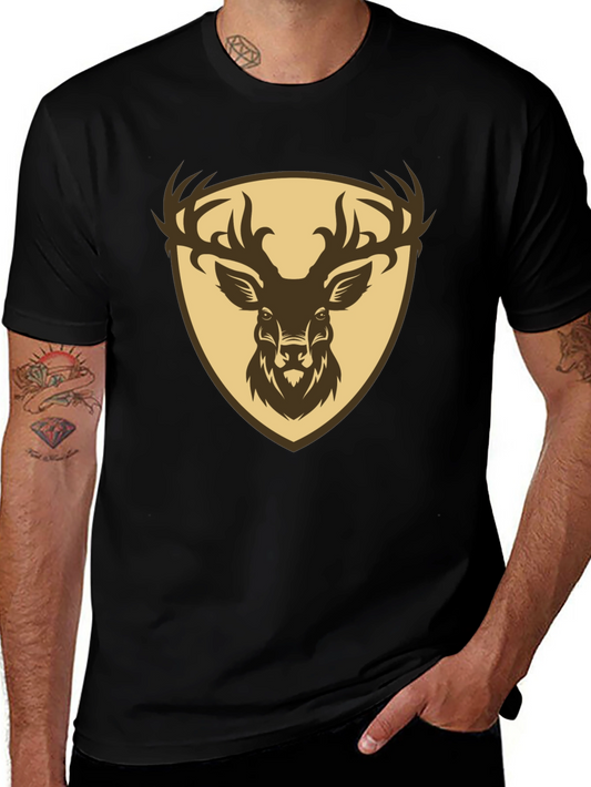 Black Deer Crest Graphic Tee