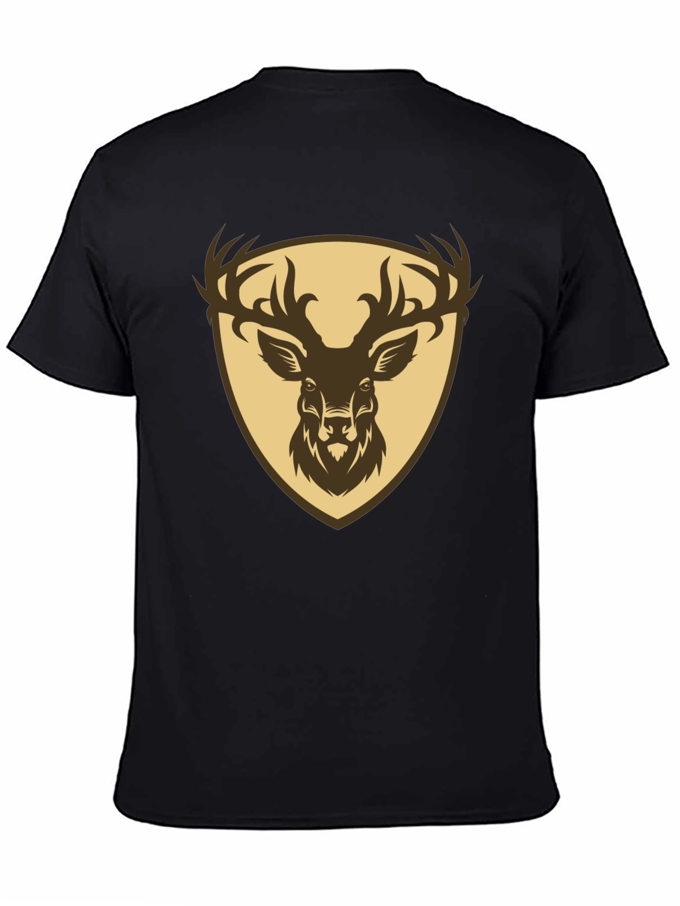 Black Deer Crest Graphic Tee