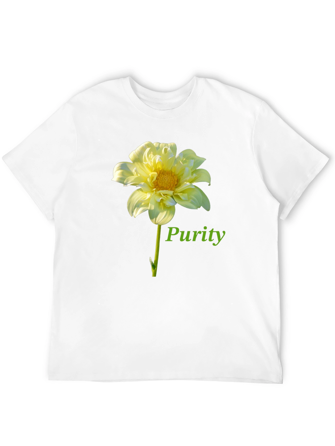 Purity Flower Graphic Black T-Shirt