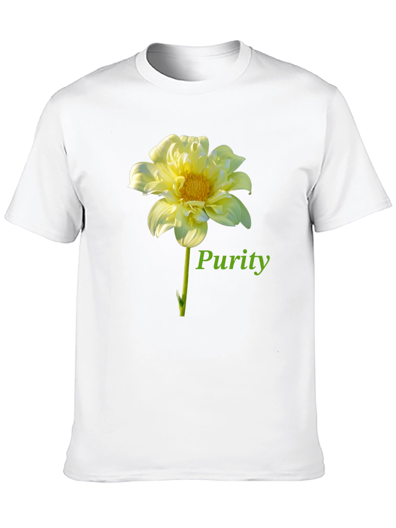 Purity Flower Graphic Black T-Shirt