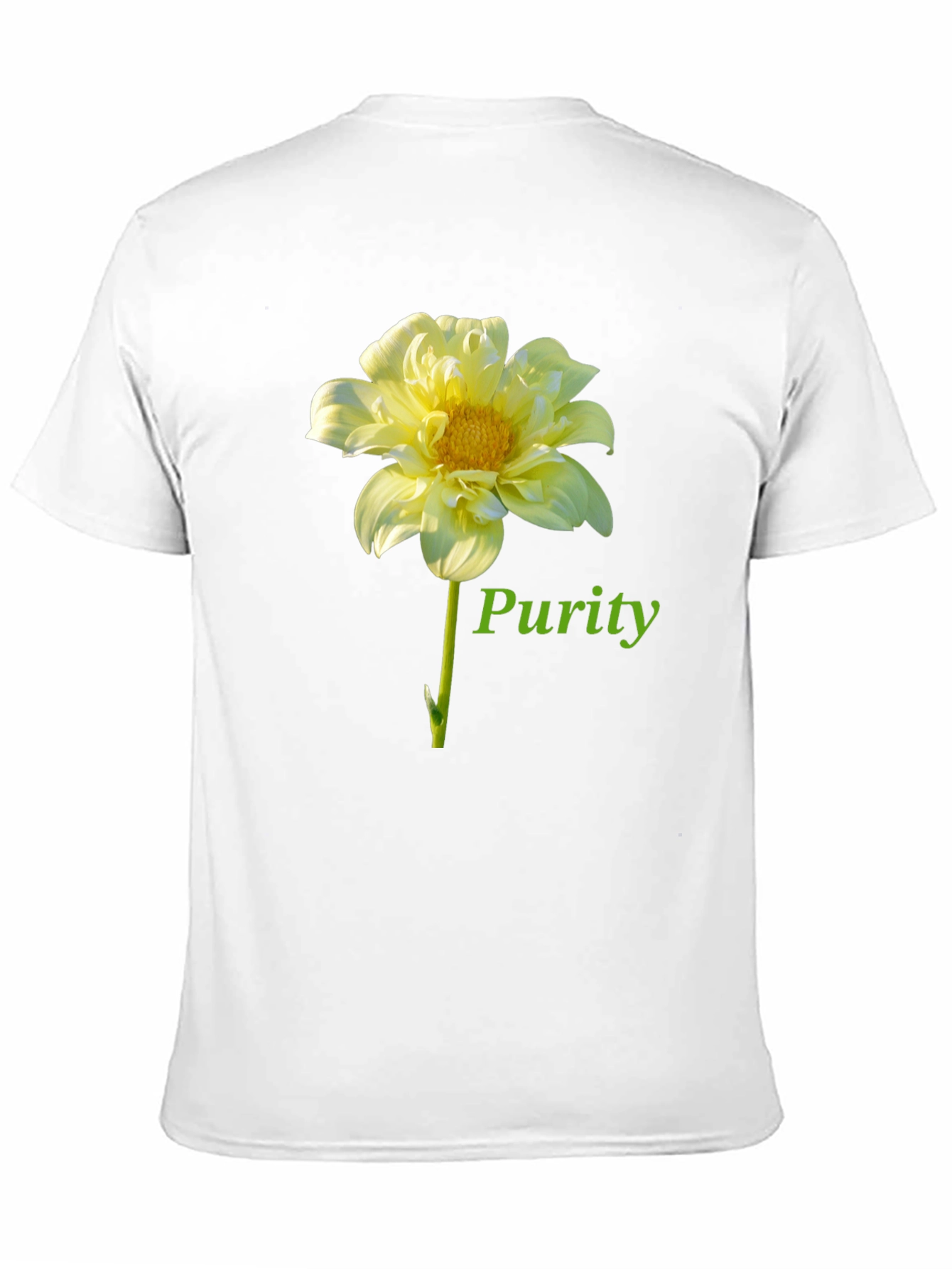 Purity Flower Graphic Black T-Shirt