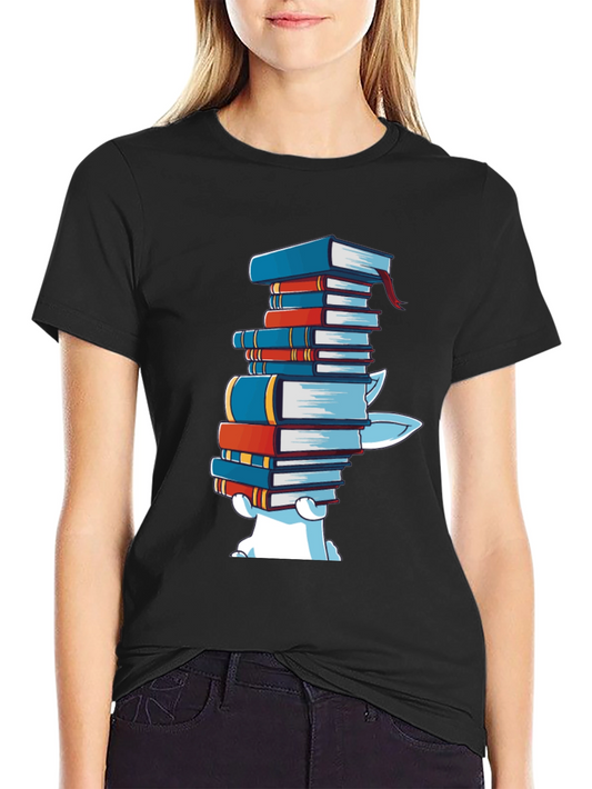 Bookworm Graphic T-Shirt - Casual Cotton Tee