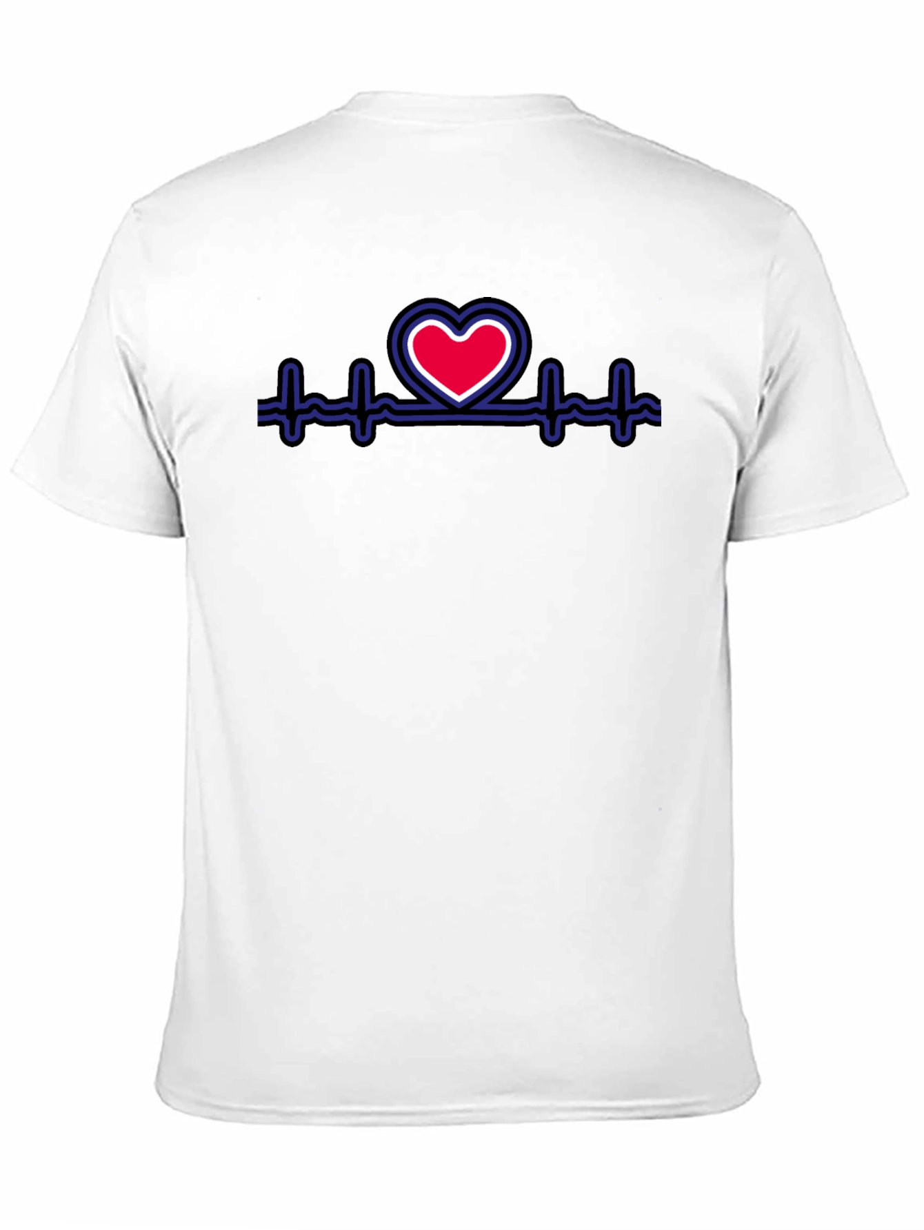 Heartbeat Heart Graphic Tee - Stylish Black T-Shirt