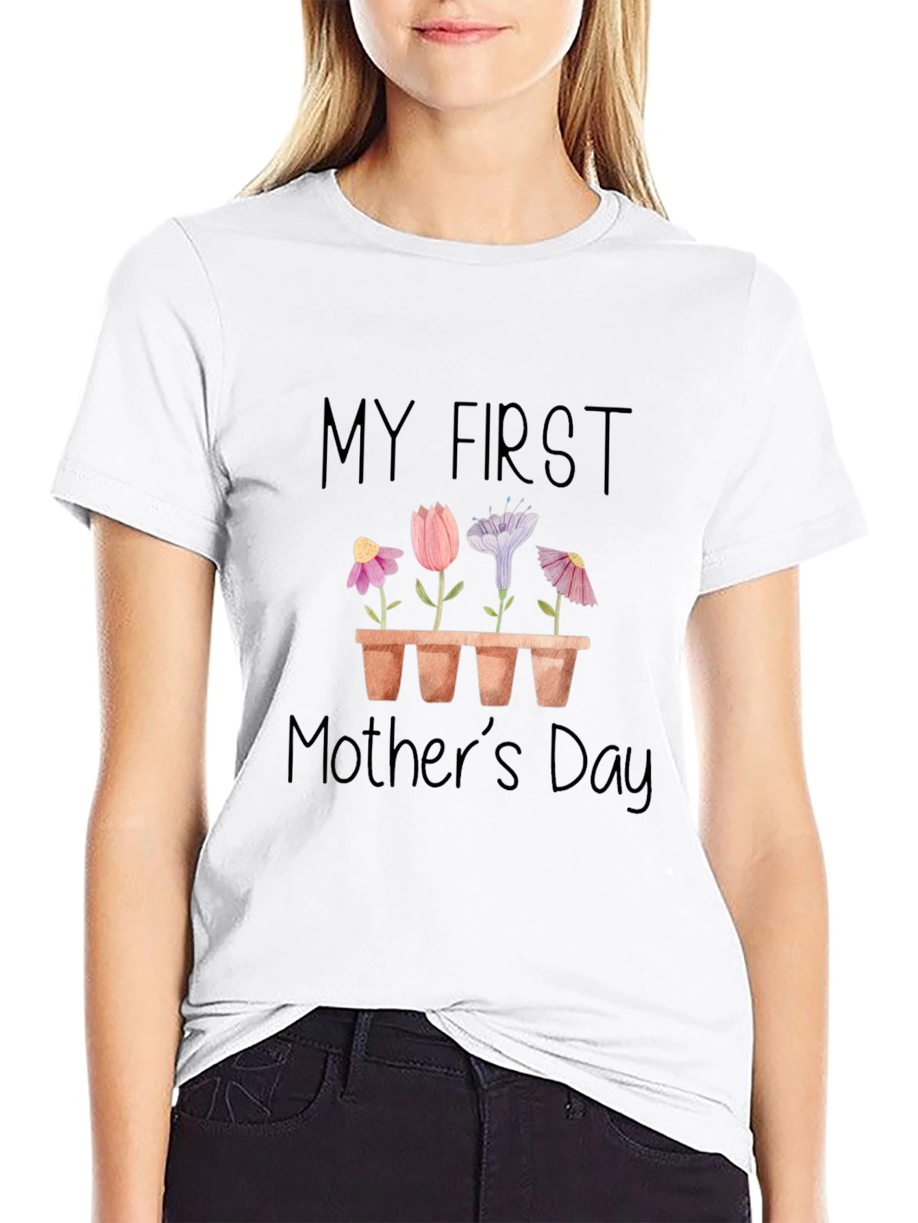 My First Mothers Day Floral T-Shirt