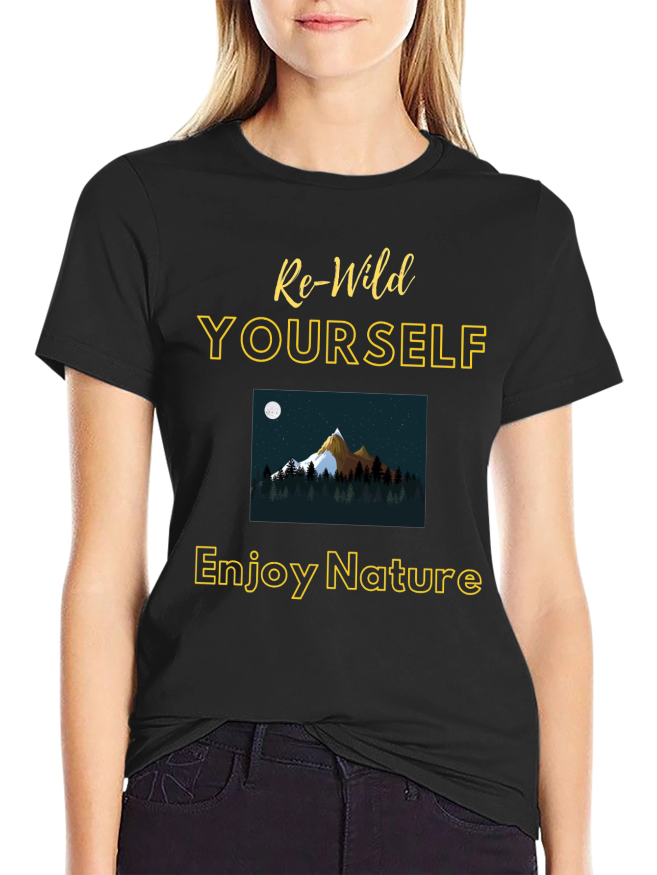 Re-Wild Yourself T-Shirt - Enjoy Nature Graphic Tee