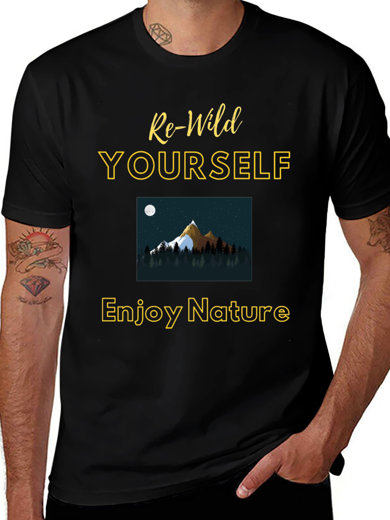 Re-Wild Yourself T-Shirt - Enjoy Nature Graphic Tee