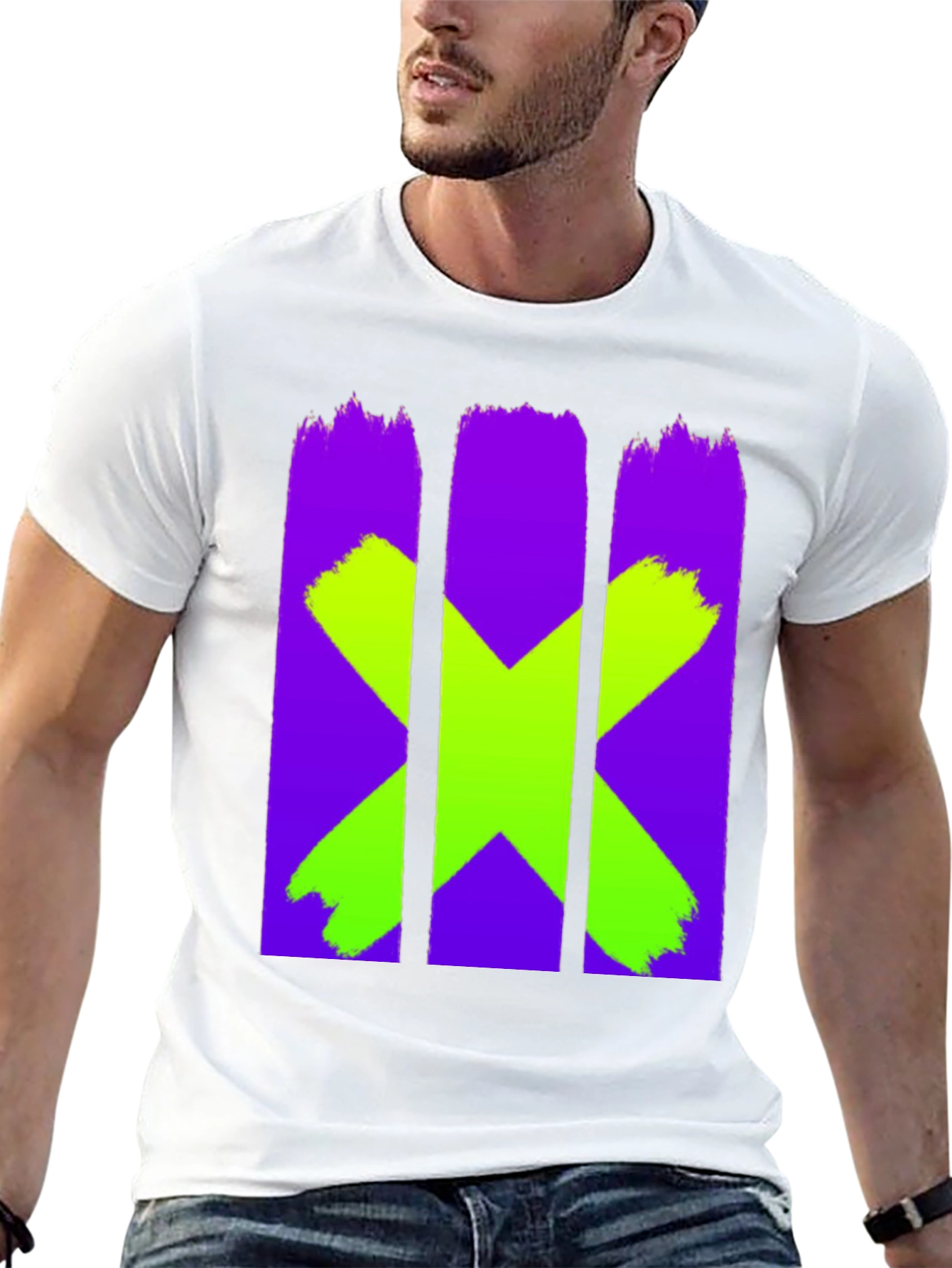 Bold X Graphic Black Tee