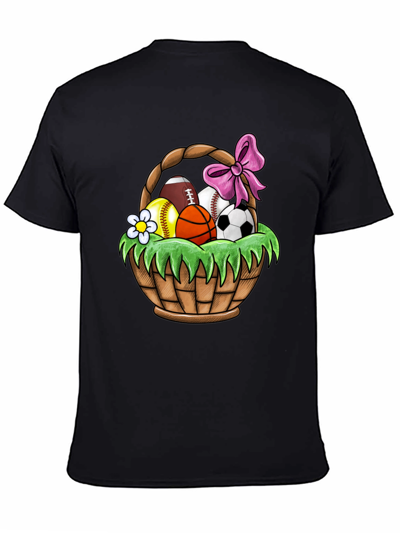 Sports Ball Easter Basket Graphic Tee