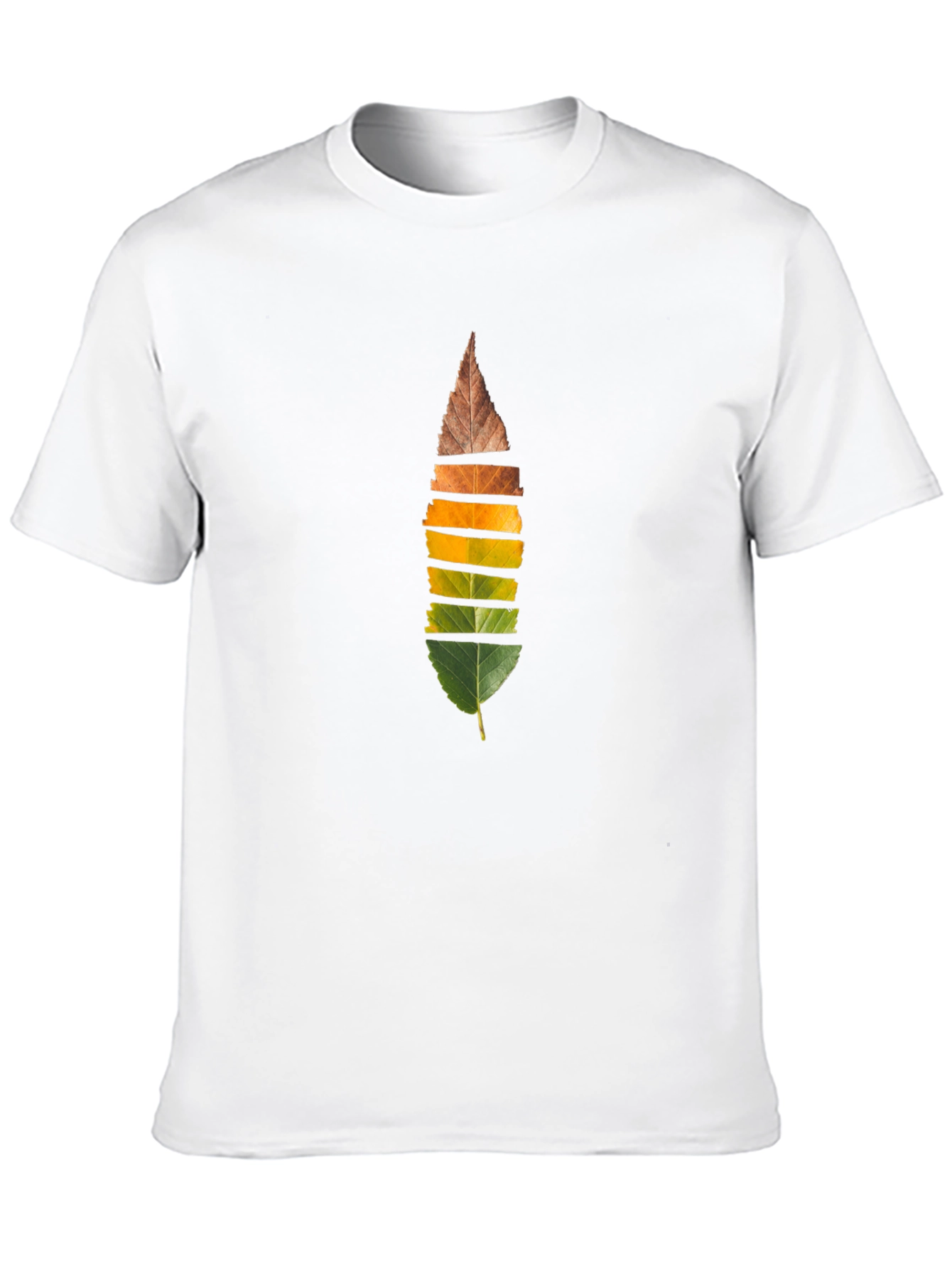 Autumn Leaf Slice T-Shirt - Nature Inspired Design