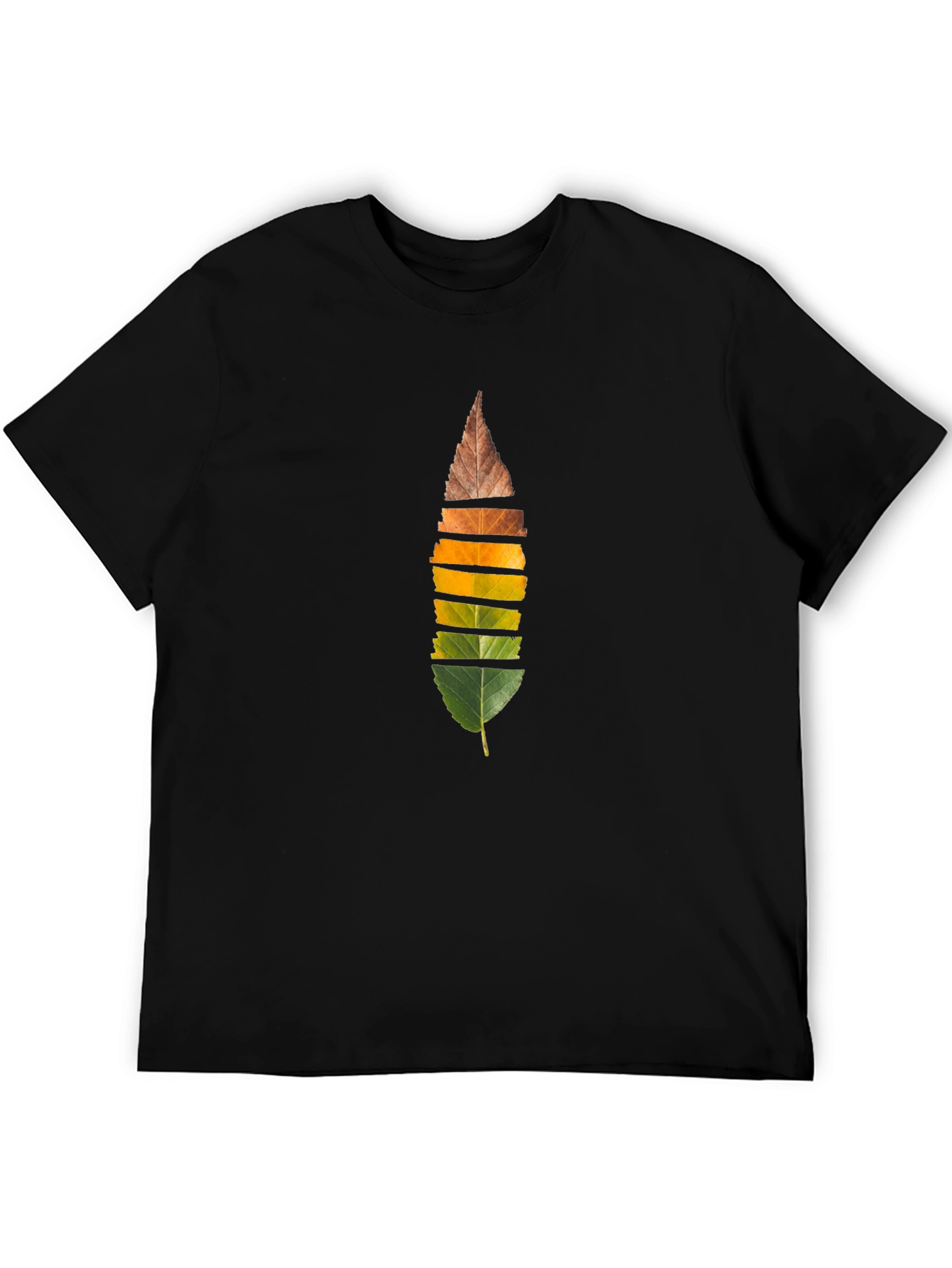 Autumn Leaf Slice T-Shirt - Nature Inspired Design
