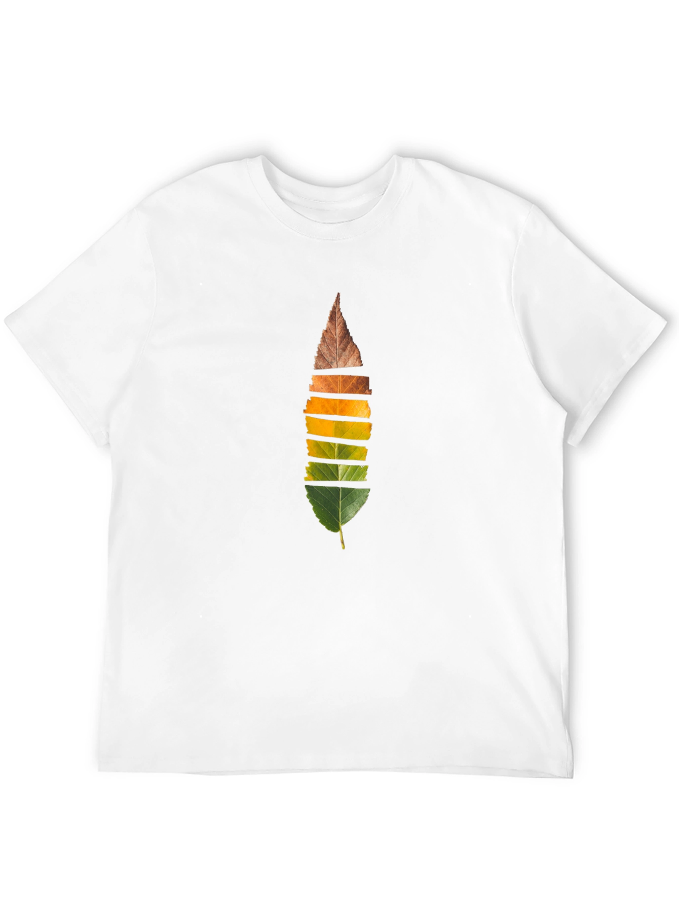 Autumn Leaf Slice T-Shirt - Nature Inspired Design