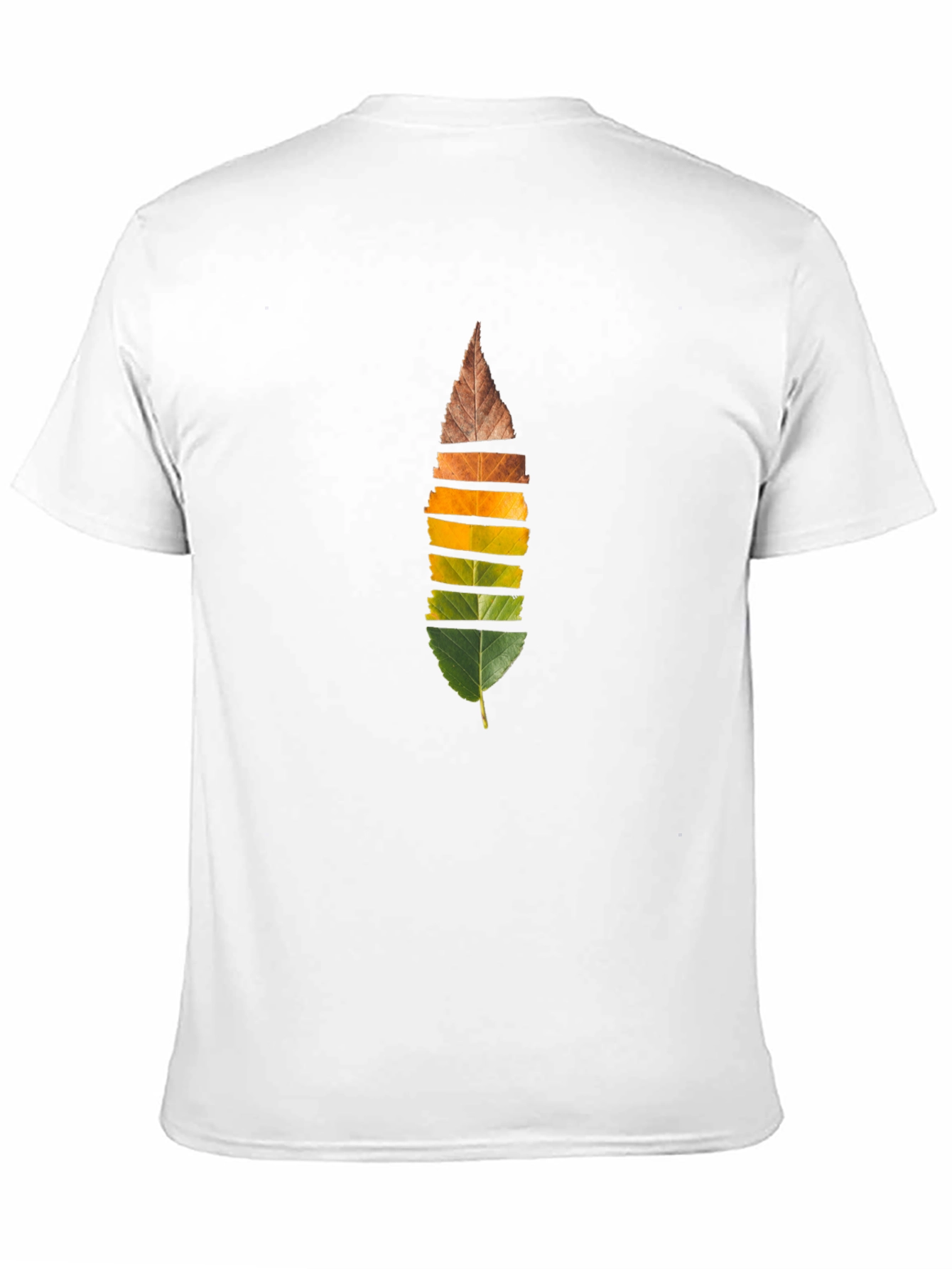 Autumn Leaf Slice T-Shirt - Nature Inspired Design