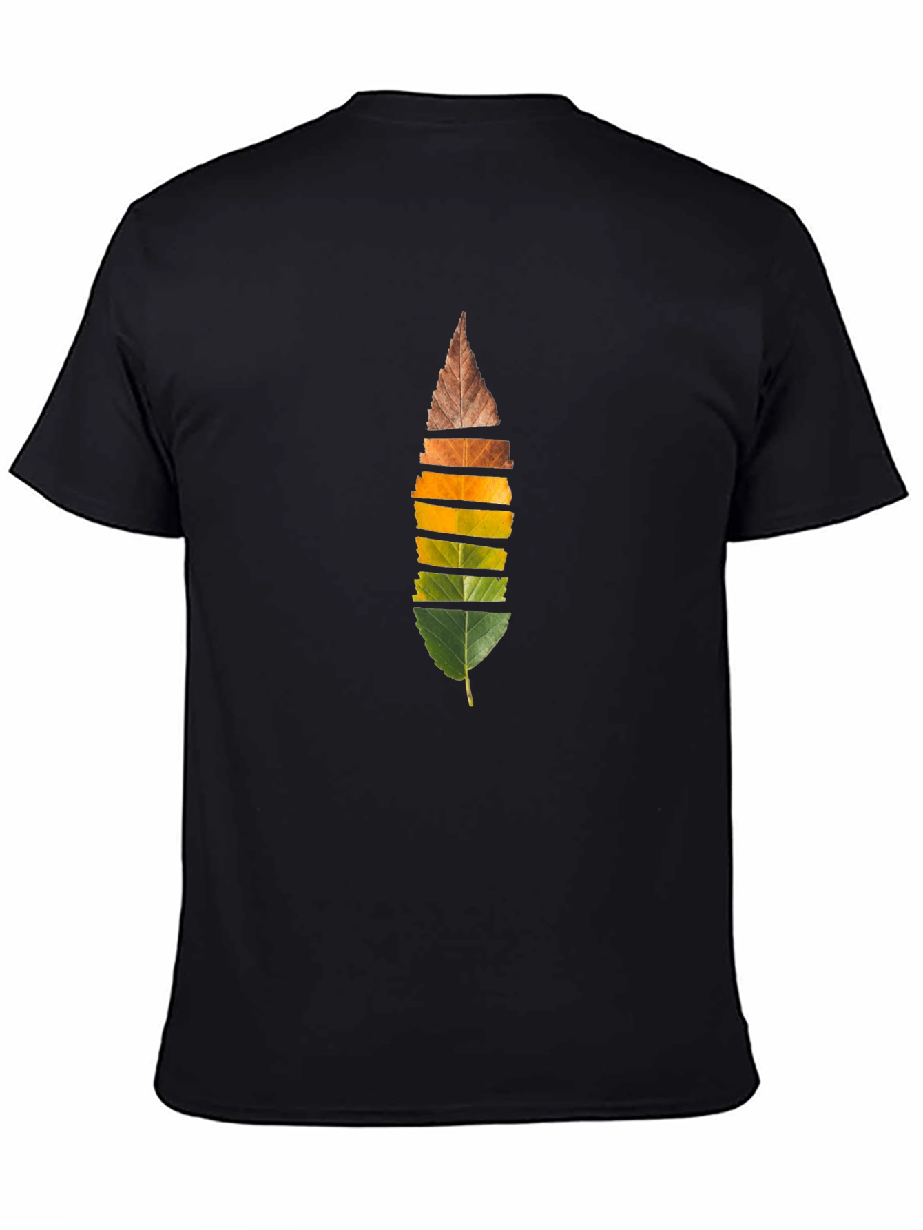 Autumn Leaf Slice T-Shirt - Nature Inspired Design