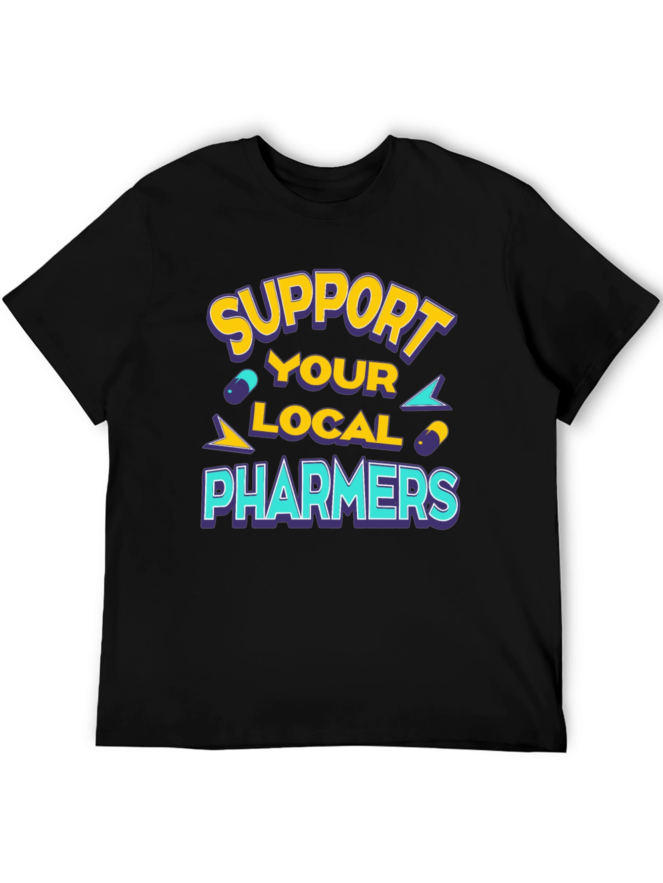 Support Your Local Pharmers Black T-Shirt