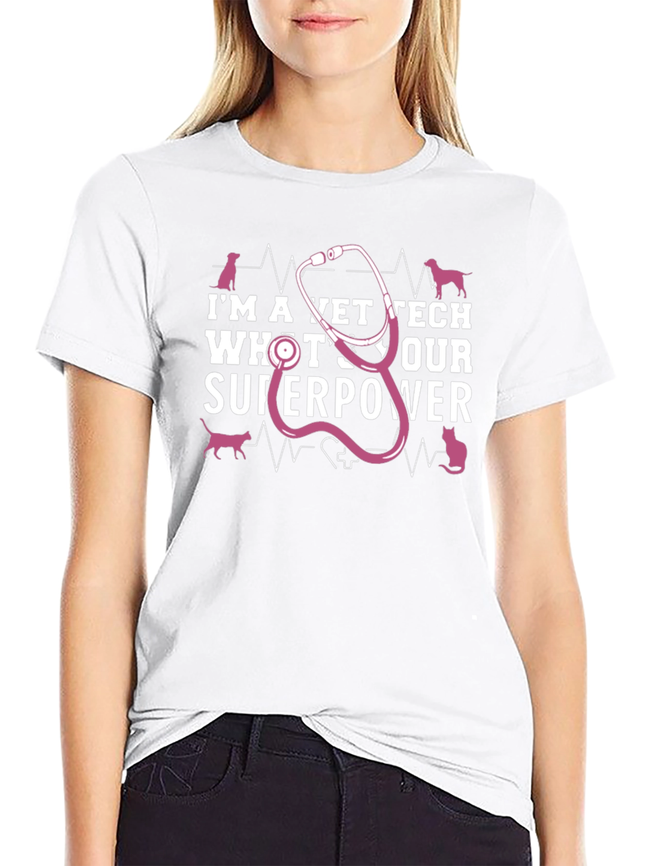 Vet Tech Superpower T-Shirt - Animal Lover Tee