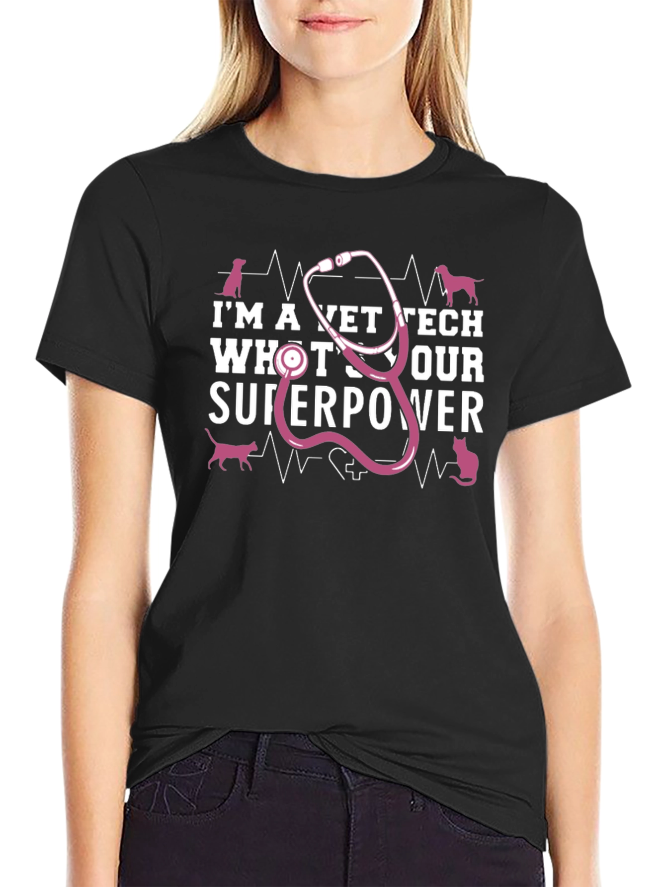 Vet Tech Superpower T-Shirt - Animal Lover Tee