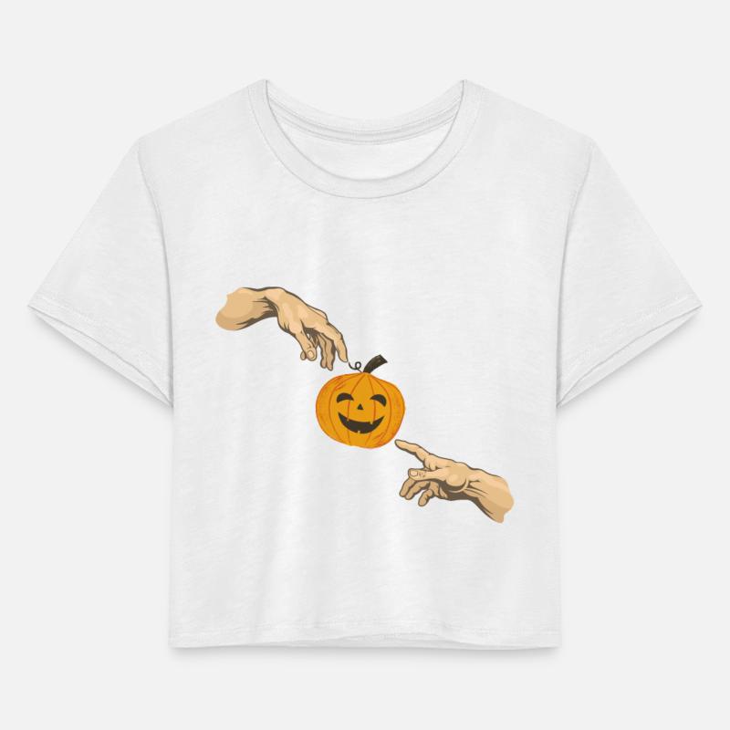 Michelangelo Hands creation of Halloween pumpkin