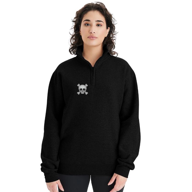 Minimalist Skull with Crossbones Design