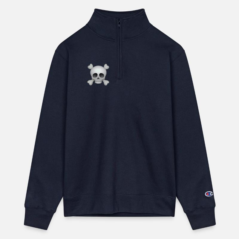 Minimalist Skull with Crossbones Design