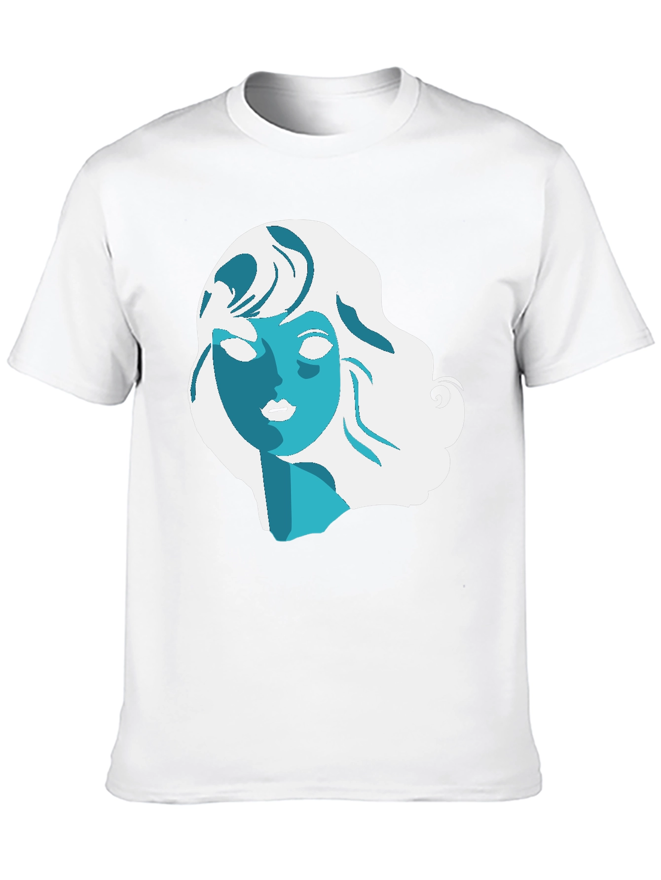 Abstract Woman Graphic Black T-Shirt