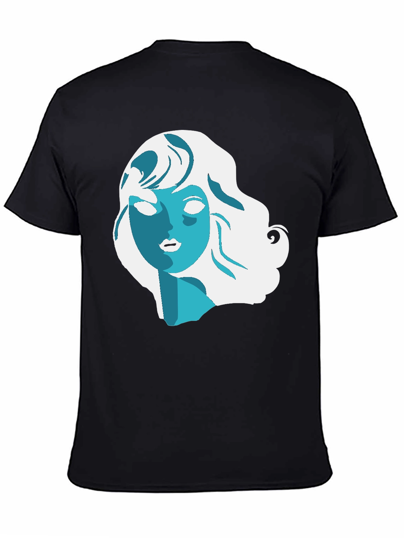 Abstract Woman Graphic Black T-Shirt