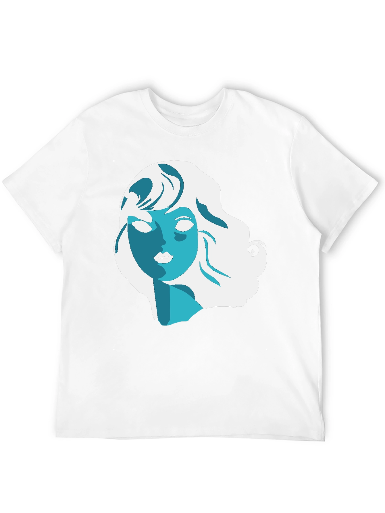 Abstract Woman Graphic Black T-Shirt