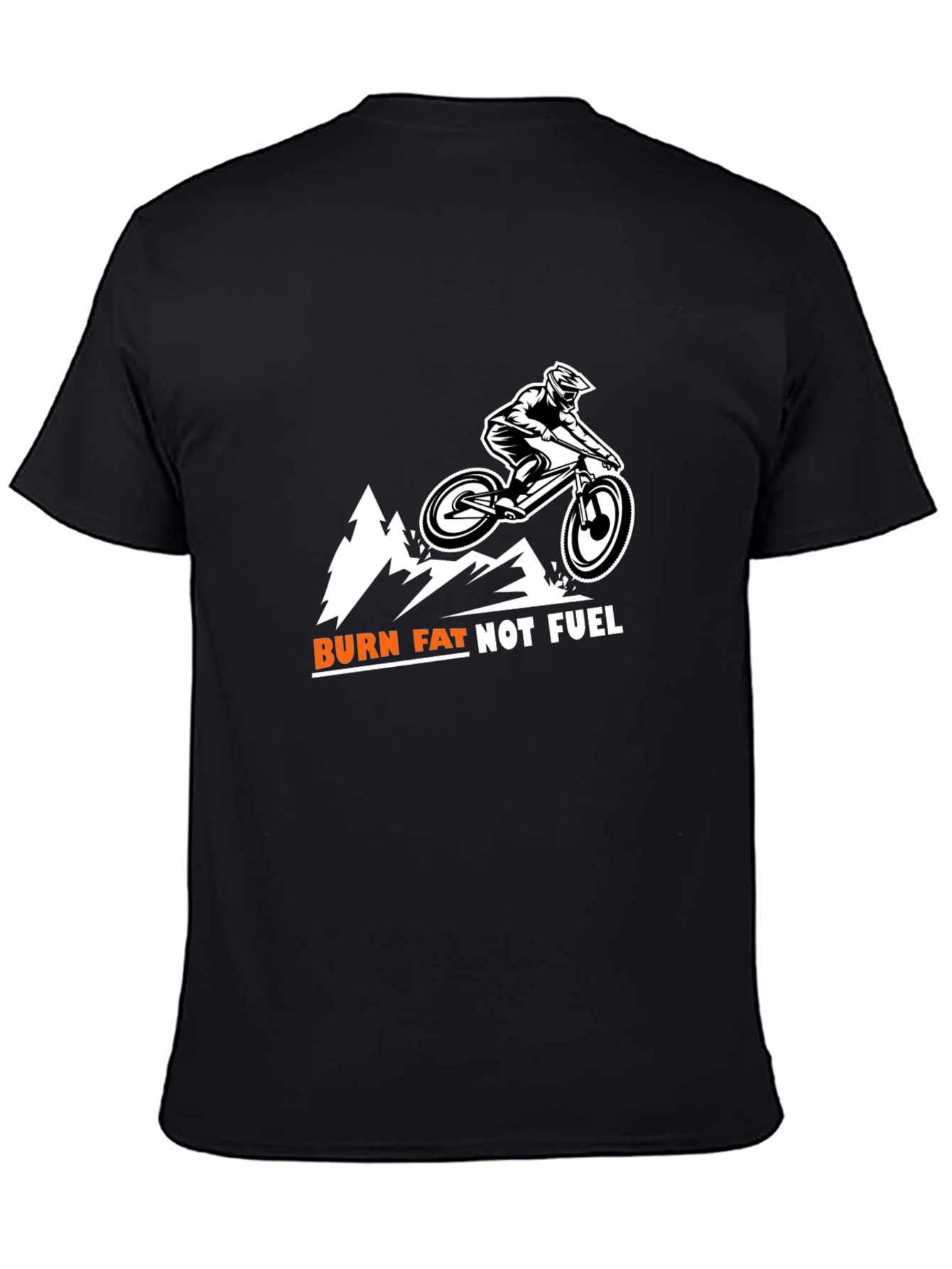 Burn Fat Not Fuel Mountain Biker Tee