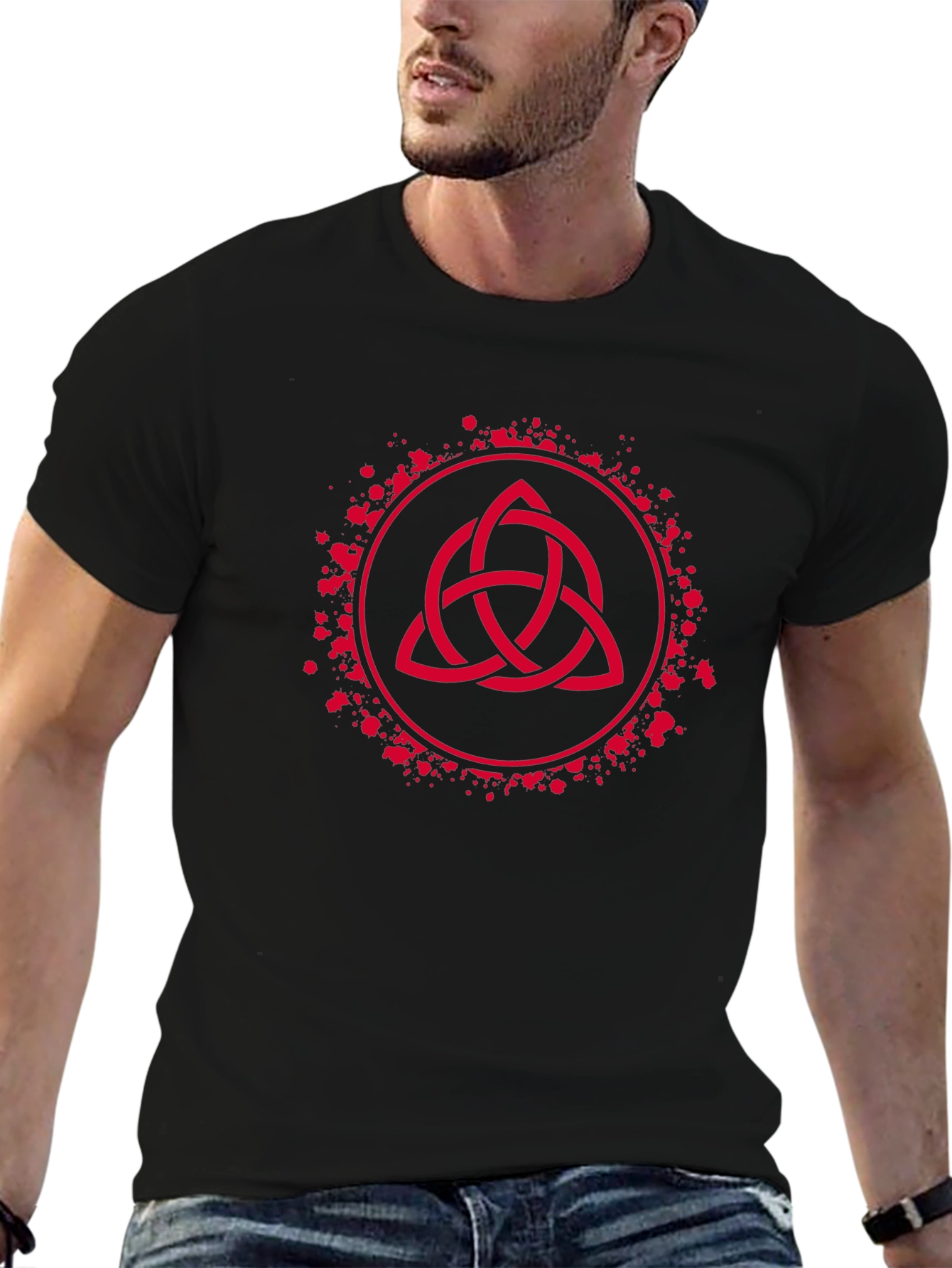 Triquetra Knot Graphic Tee - Celtic Trinity Symbol Shirt