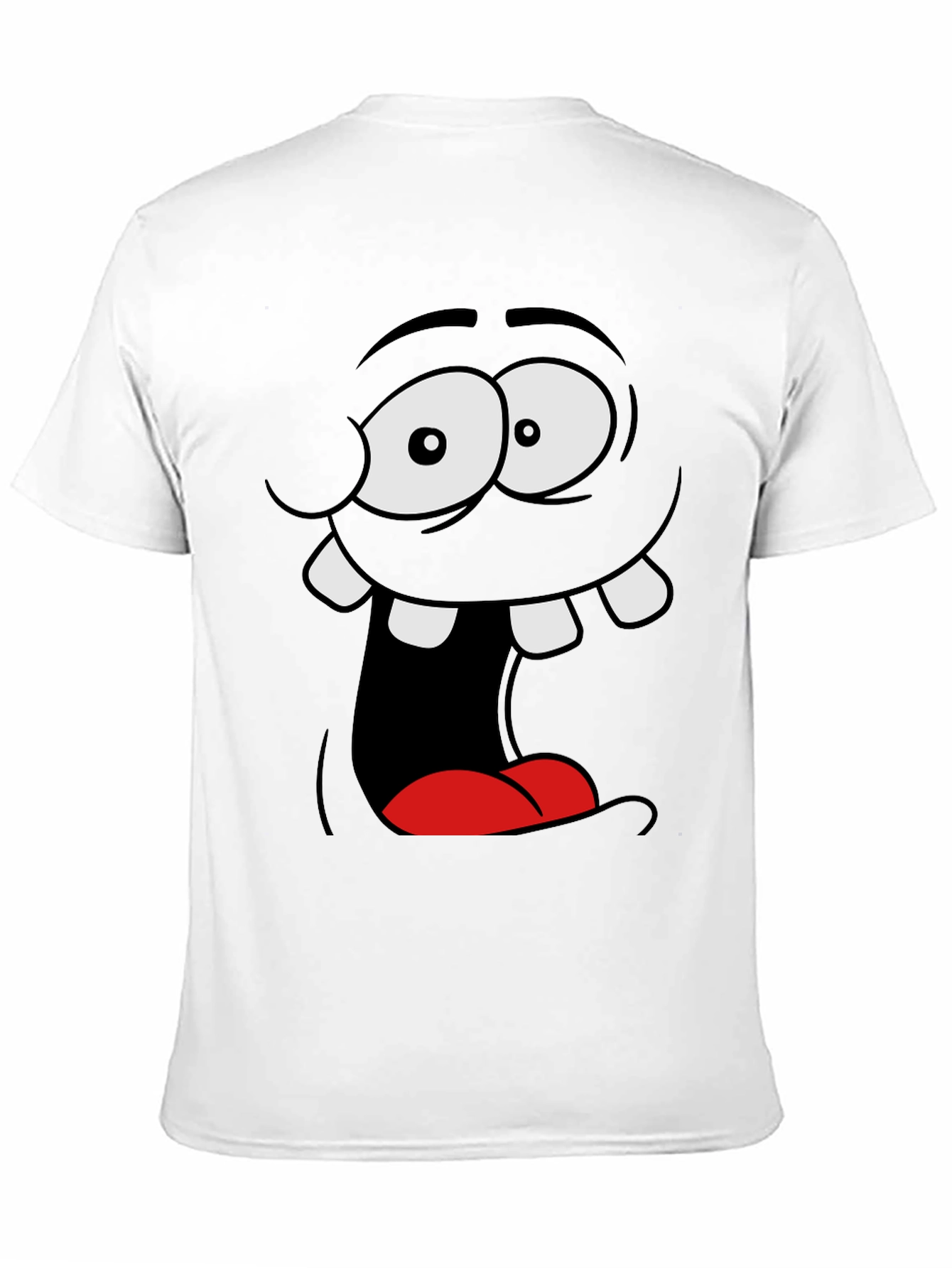 Funny Cartoon Face Black Graphic Tee