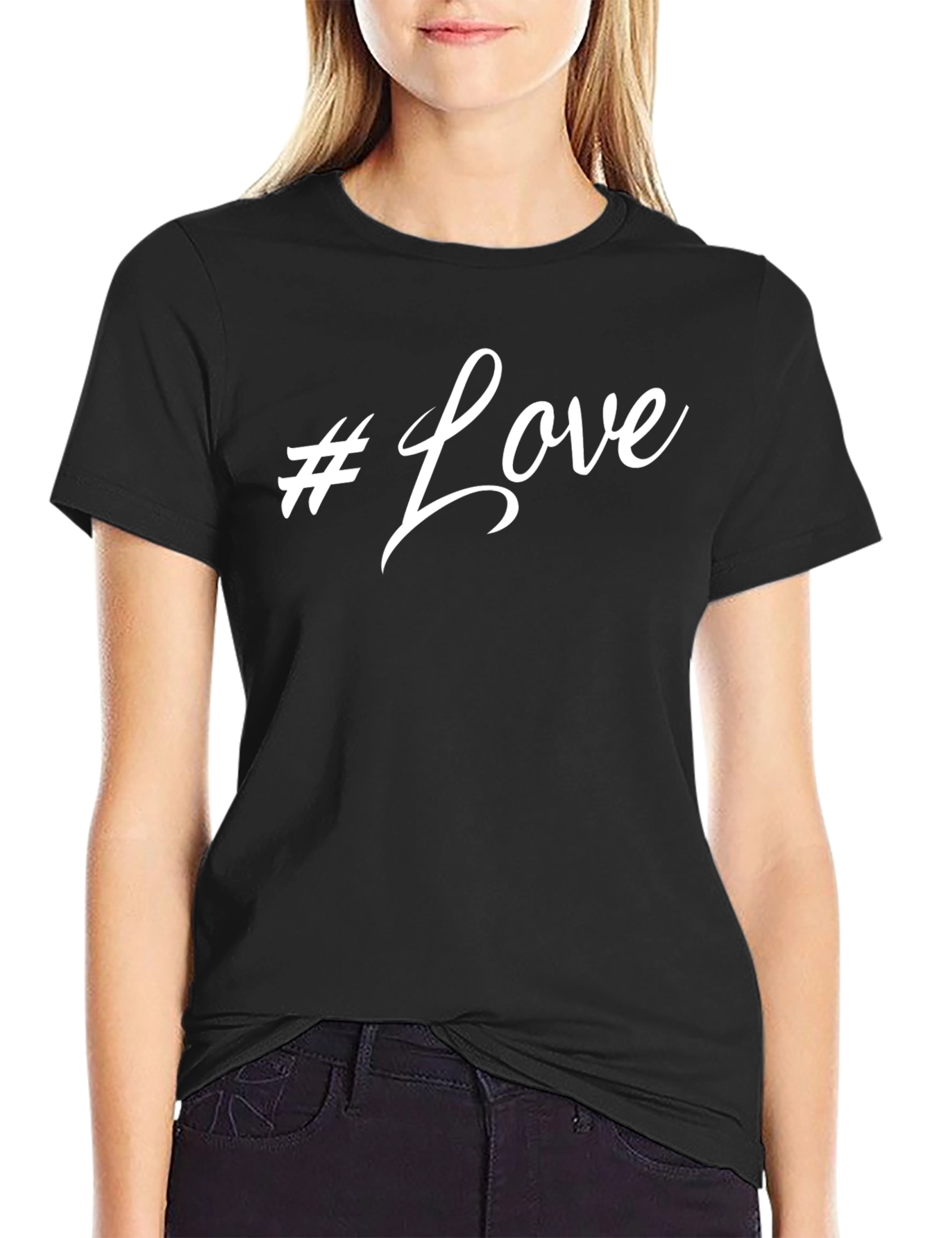 #Love Black T-Shirt - Stylish & Trendy