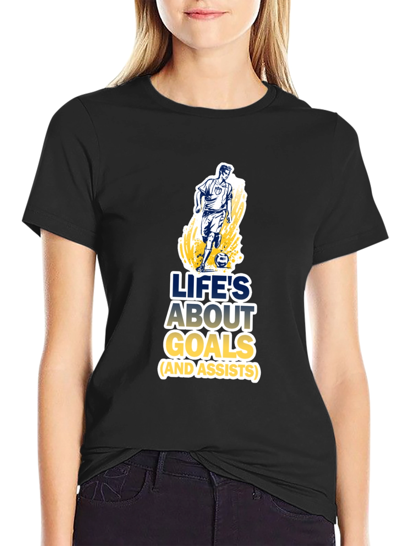 Lifes About Goals Soccer T-Shirt