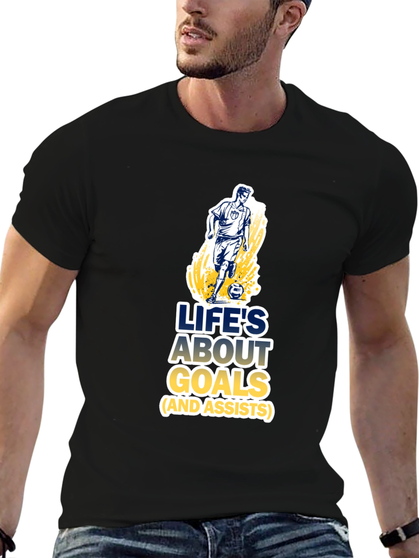 Lifes About Goals Soccer T-Shirt