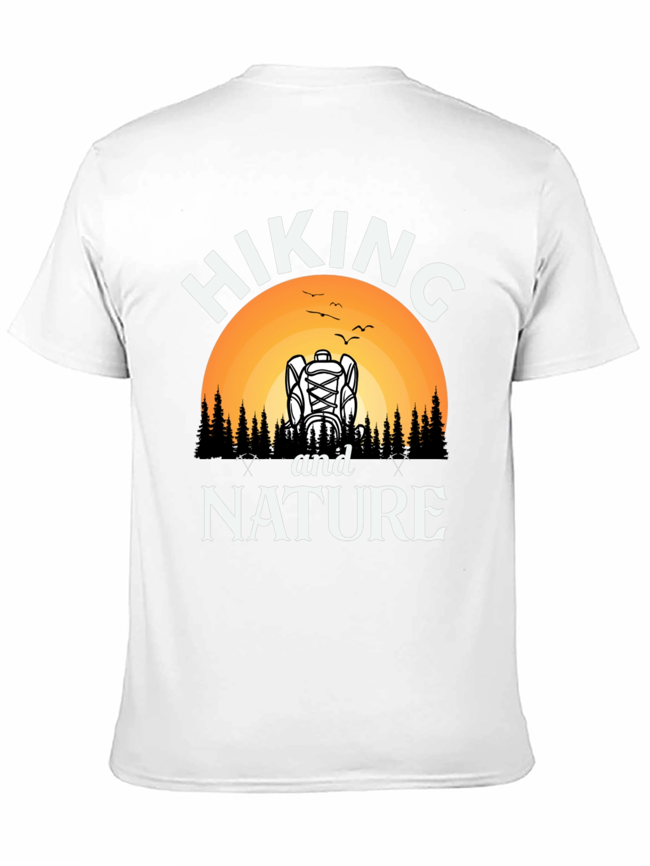 Hiking and Nature Black Graphic T-Shirt