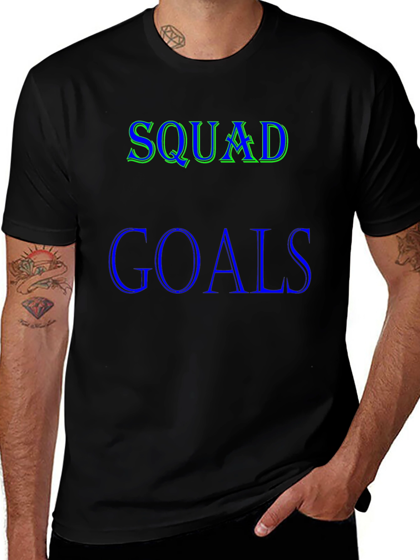 Squad Goals T-Shirt - Black Graphic Tee