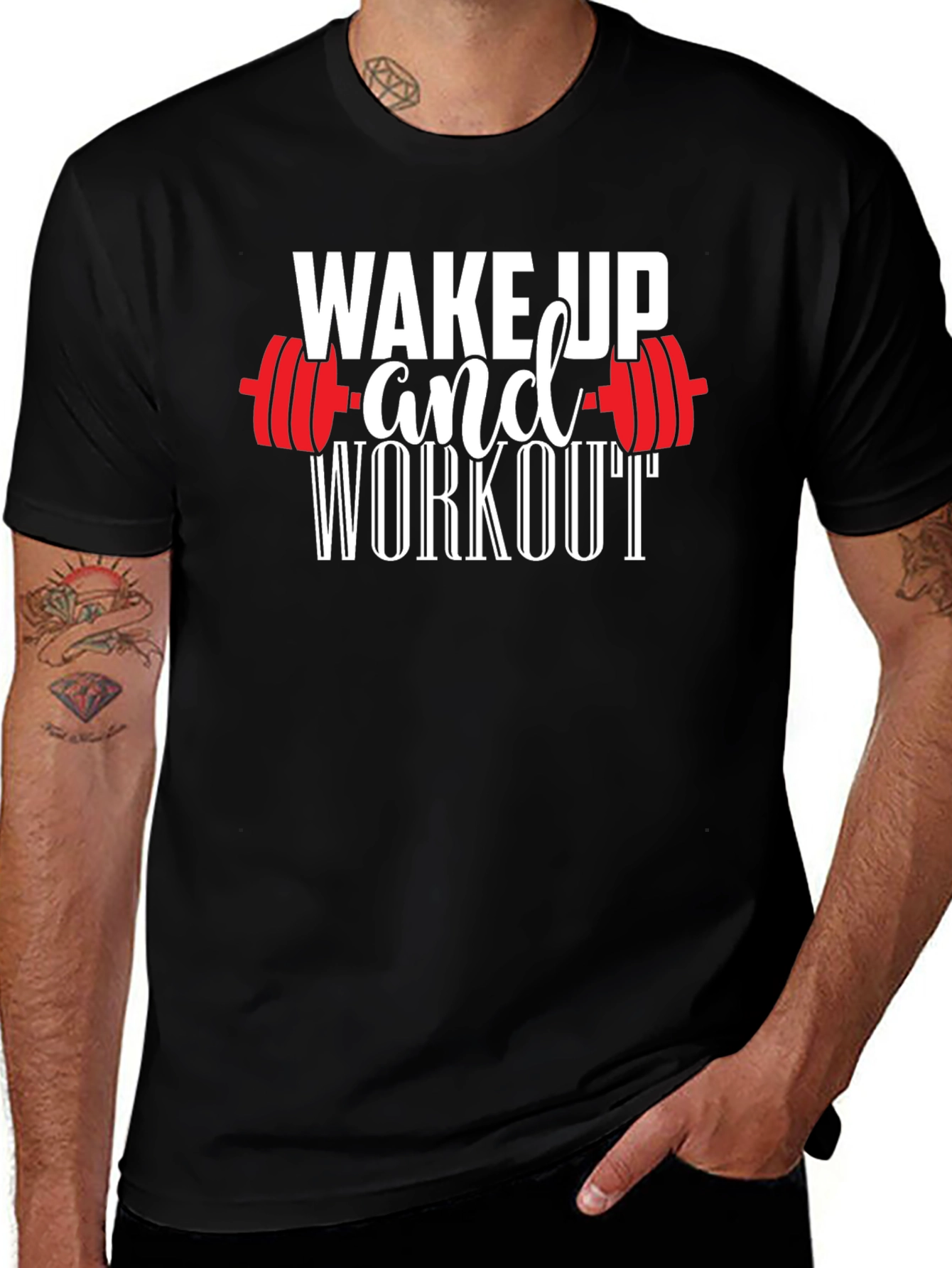 Wake Up and Workout T-Shirt - Gym Motivation