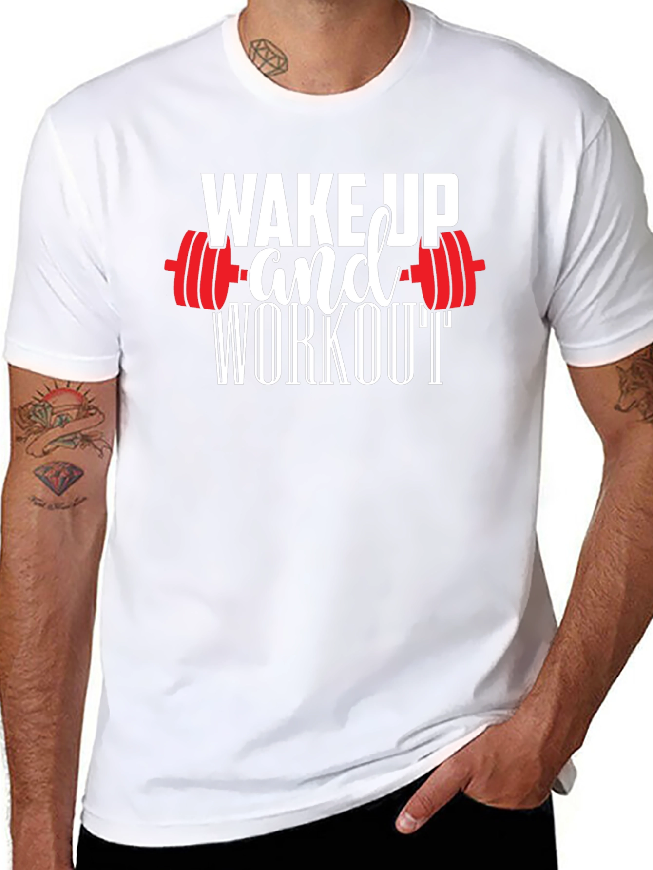 Wake Up and Workout T-Shirt - Gym Motivation