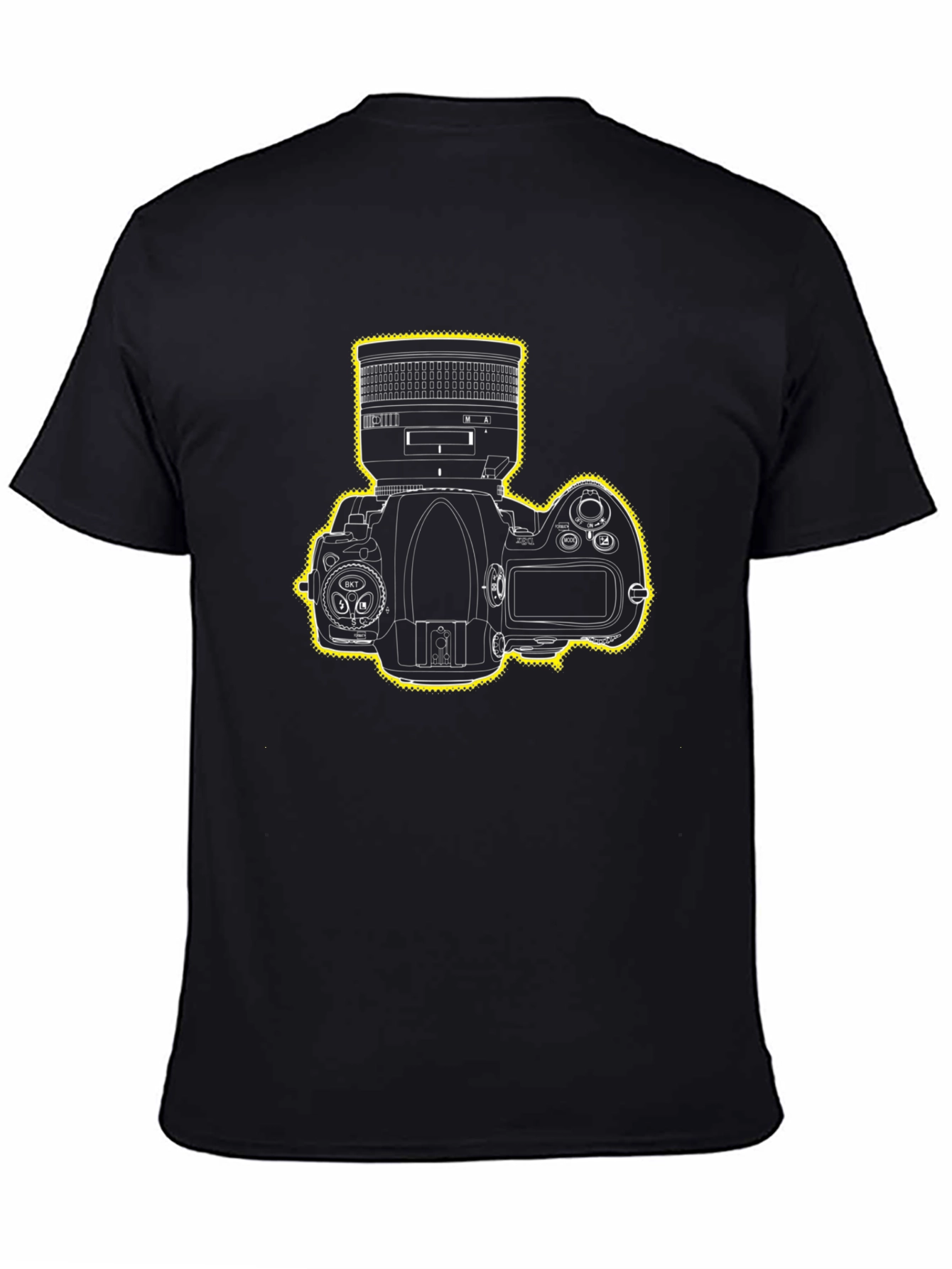 Camera Graphic Print Black T-Shirt
