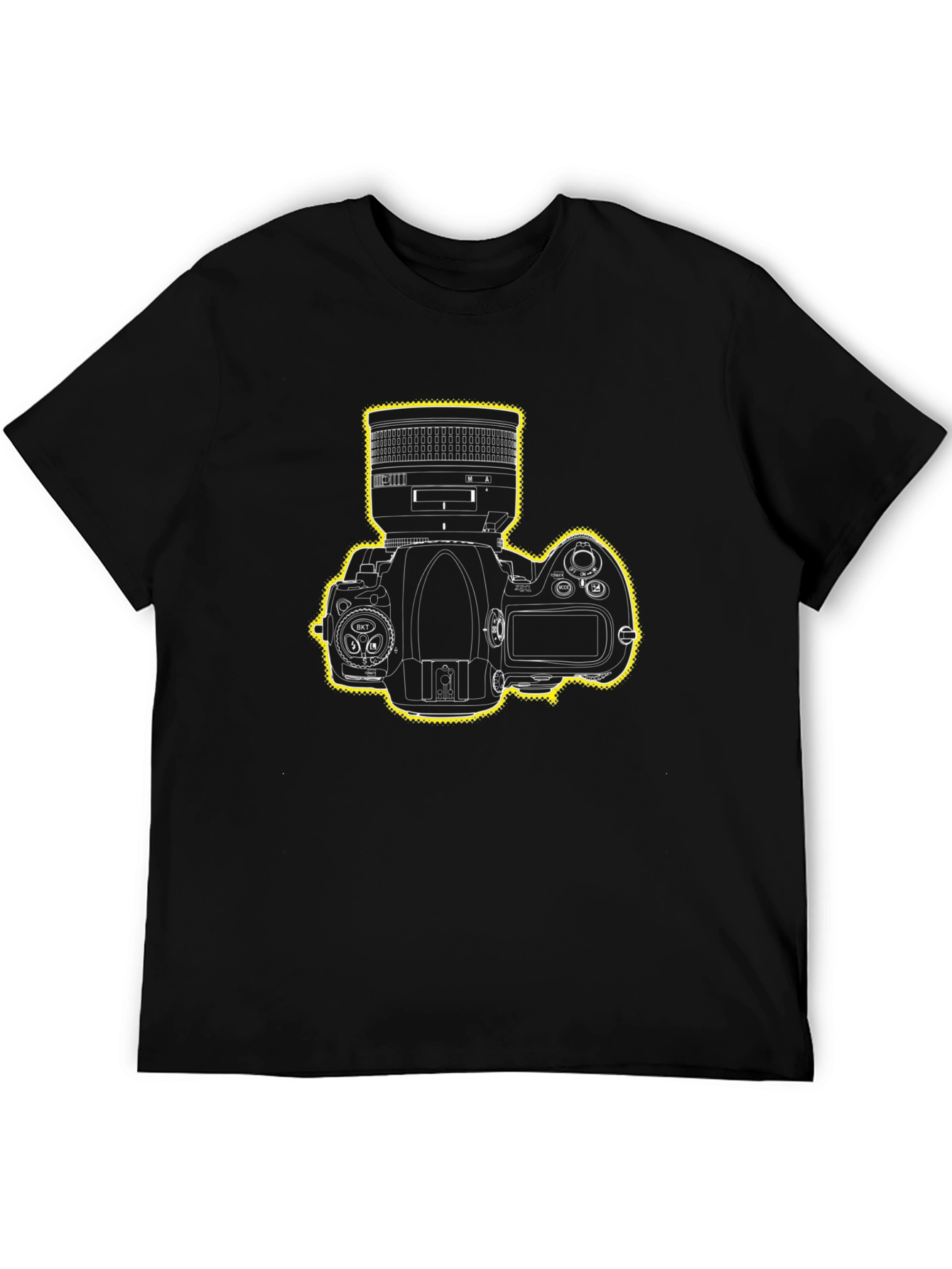 Camera Graphic Print Black T-Shirt