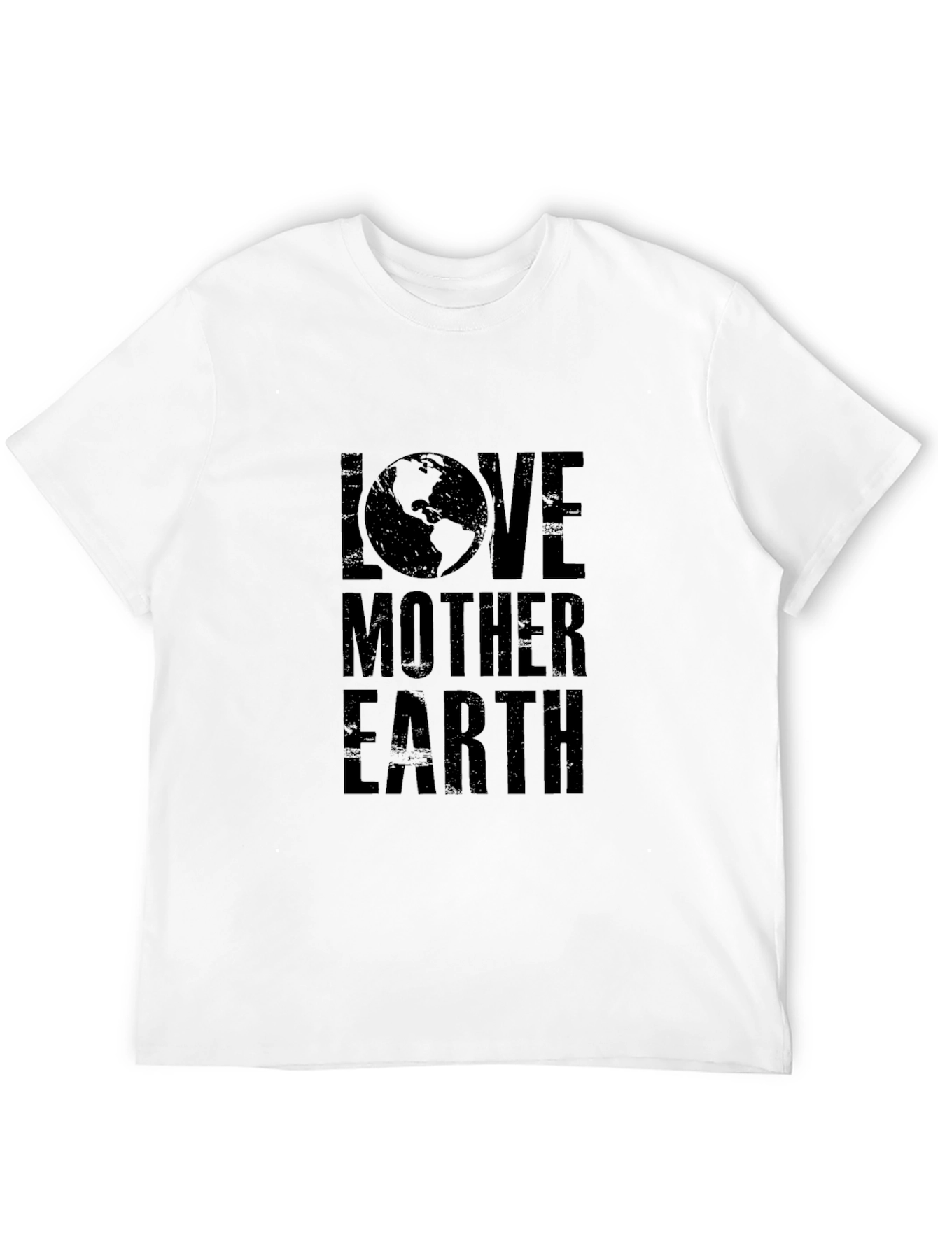 Love Mother Earth Graphic Tee - Black Cotton T-Shirt