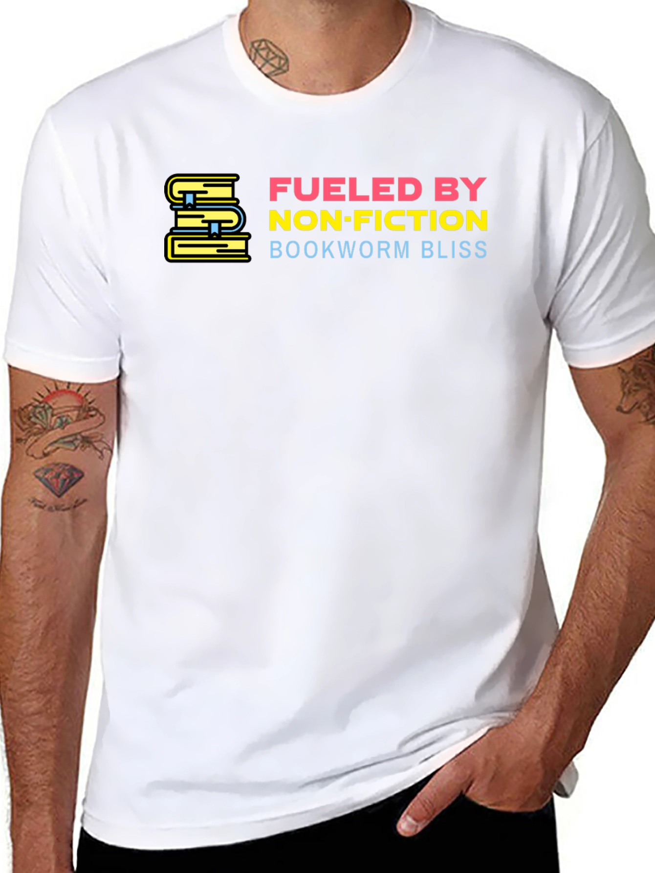 Fueled by Non-Fiction Black T-Shirt