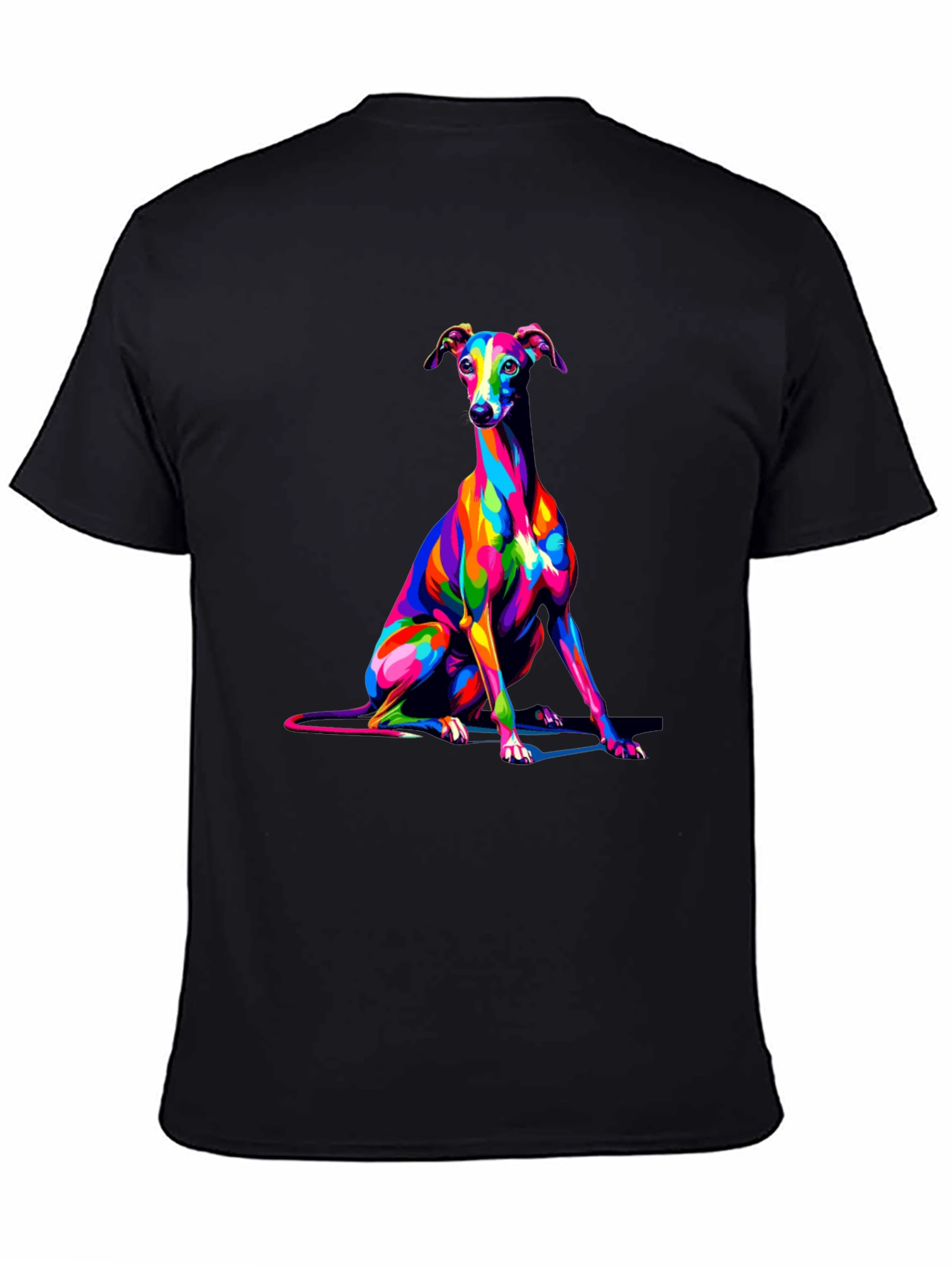 Dog Art Black T-Shirt - Stylish Canine Graphic Tee
