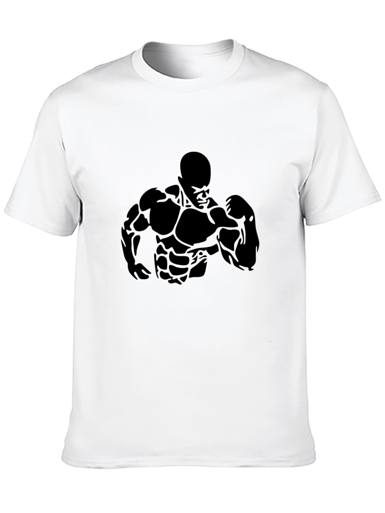 Bodybuilder Graphic Print Mens T-Shirt - Black