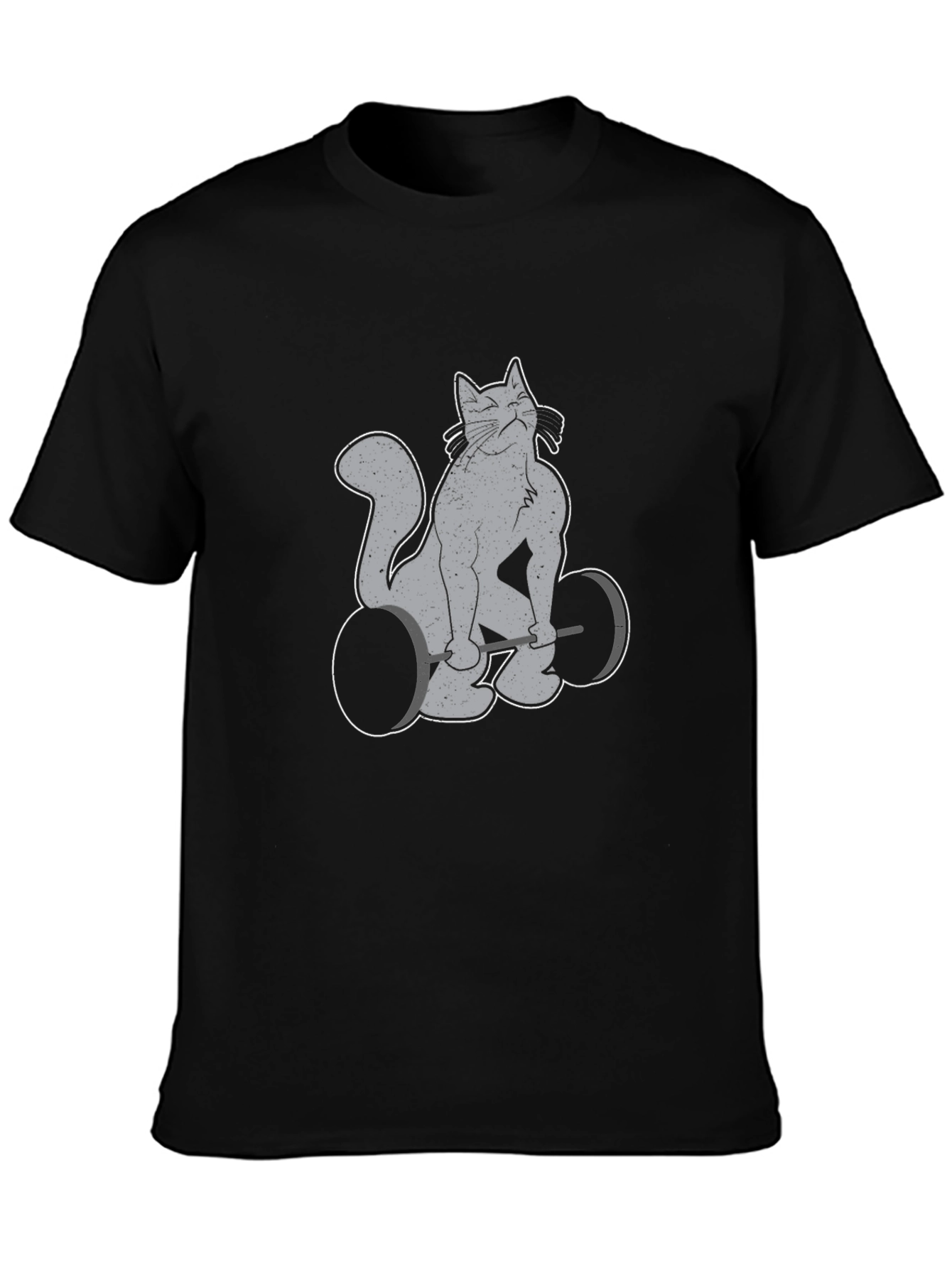 Weightlifting Cat Graphic Tee