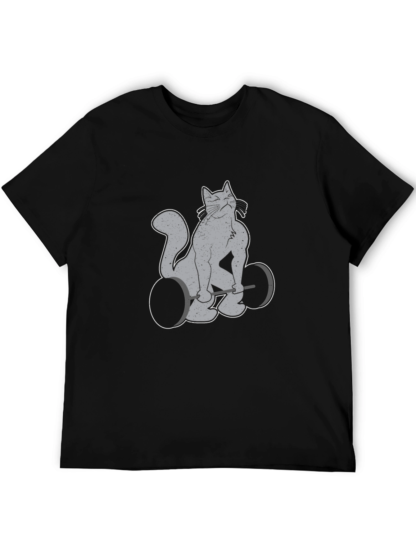 Weightlifting Cat Graphic Tee